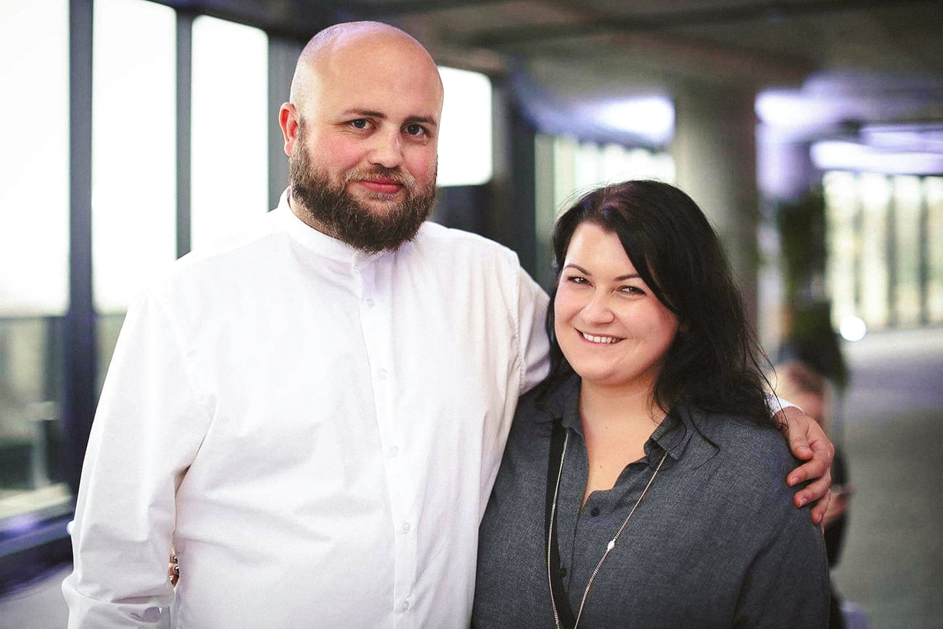 Leonid with his wife Marta.