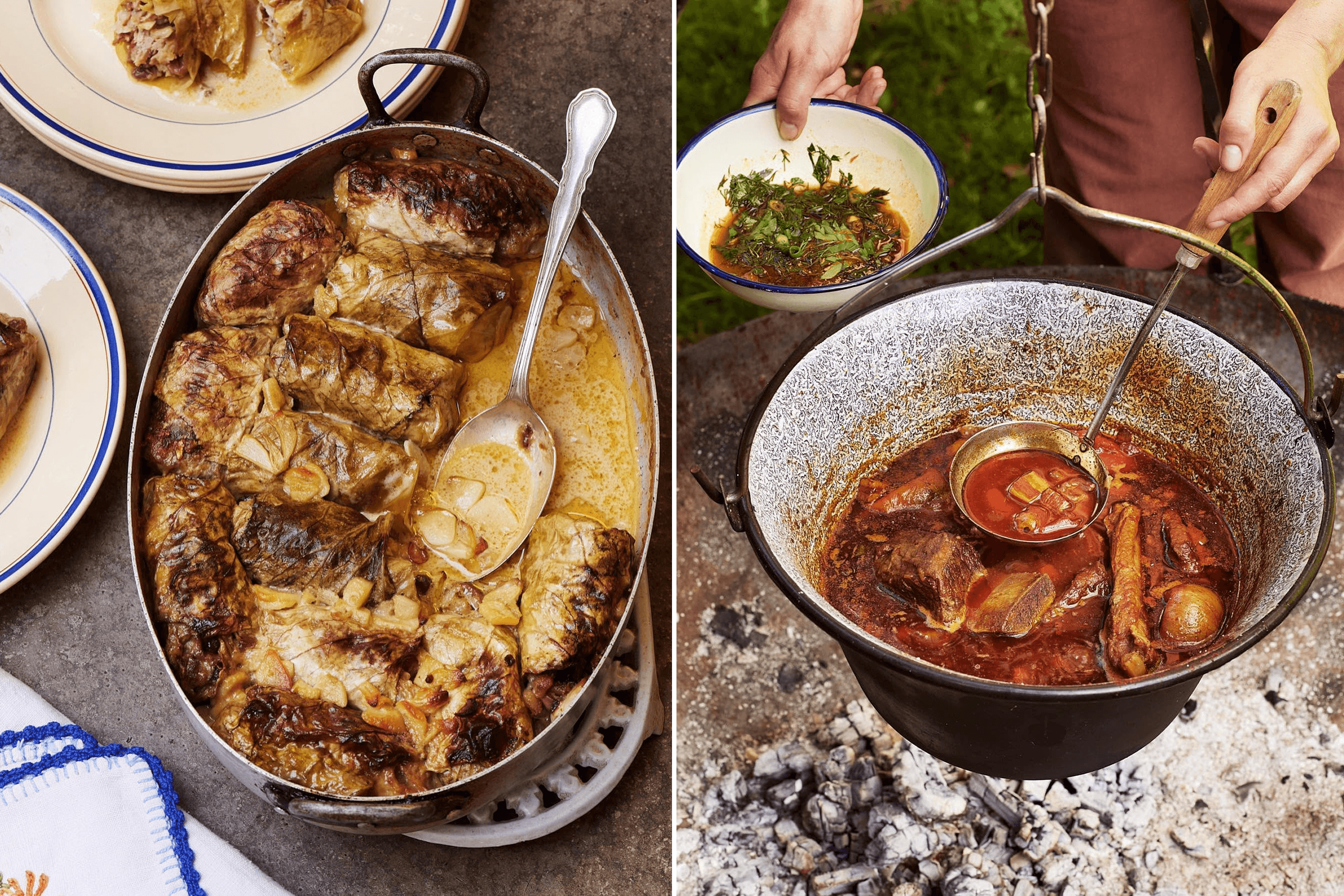Dishes from Olia Hercules’s cookbook Summer Kitchens.