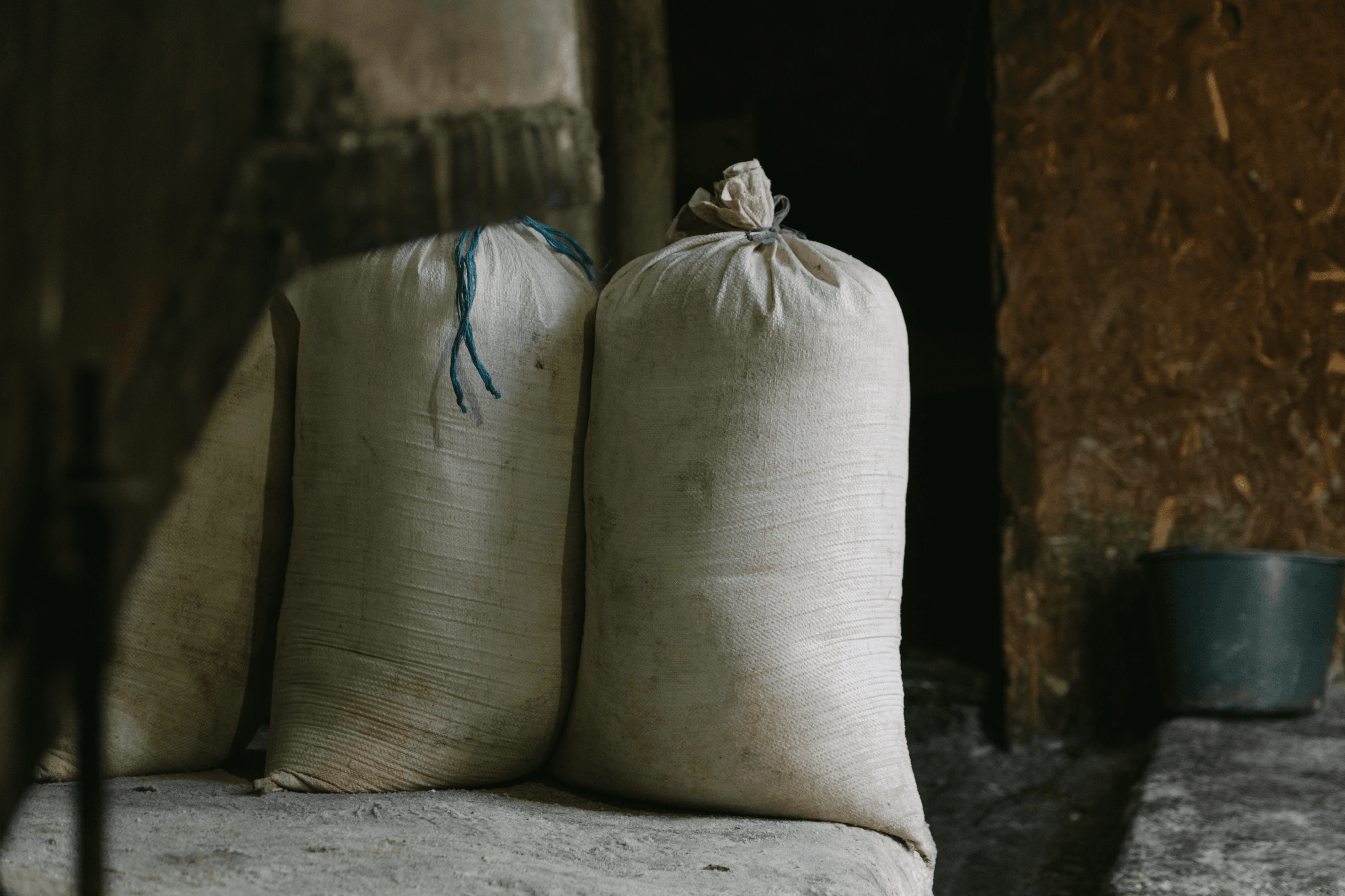 Bags of boiled salt.