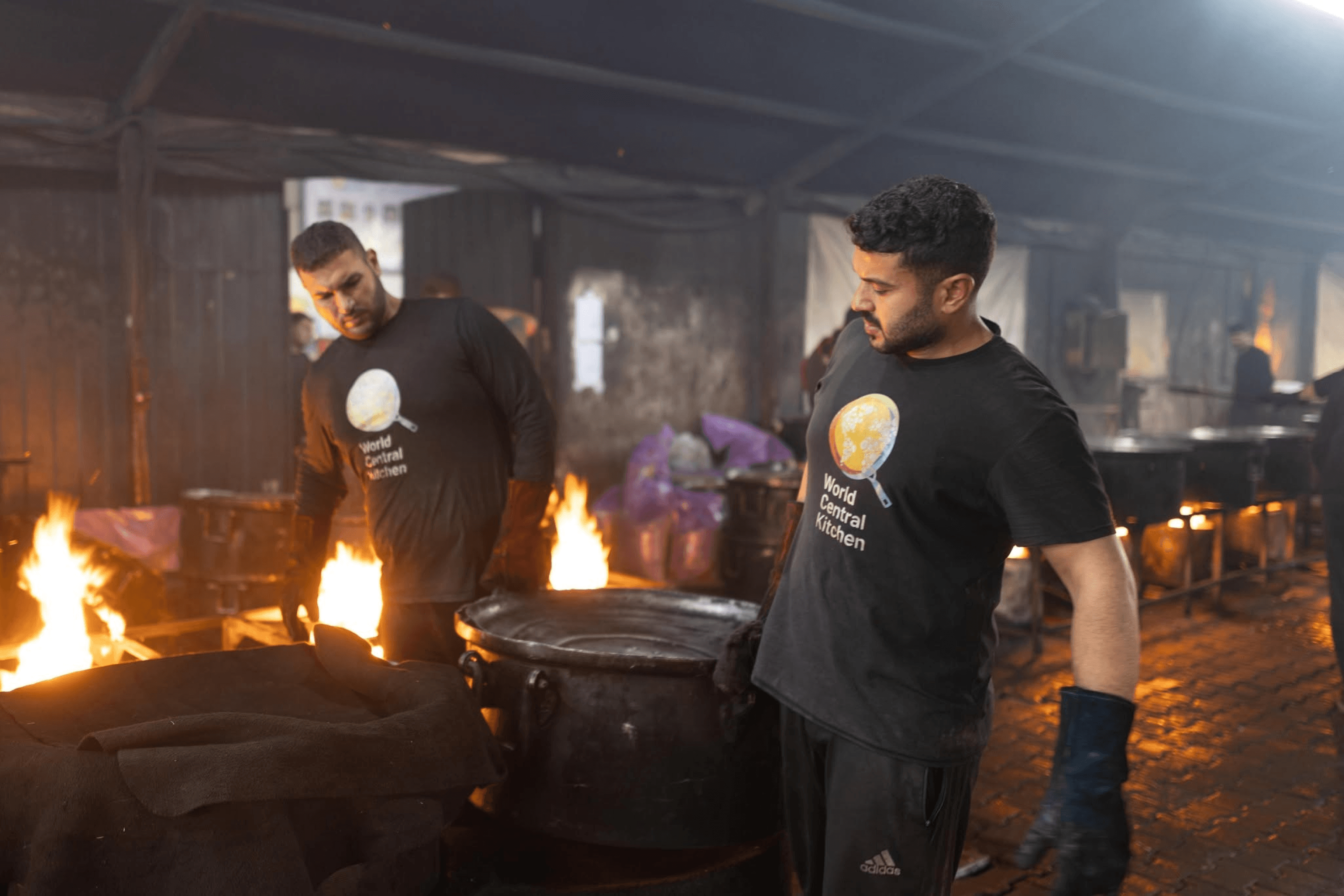 Hot meals being prepared at a World Central Kitchen kitchen in the Gaza Strip during Ramadan. March 11, 2026.