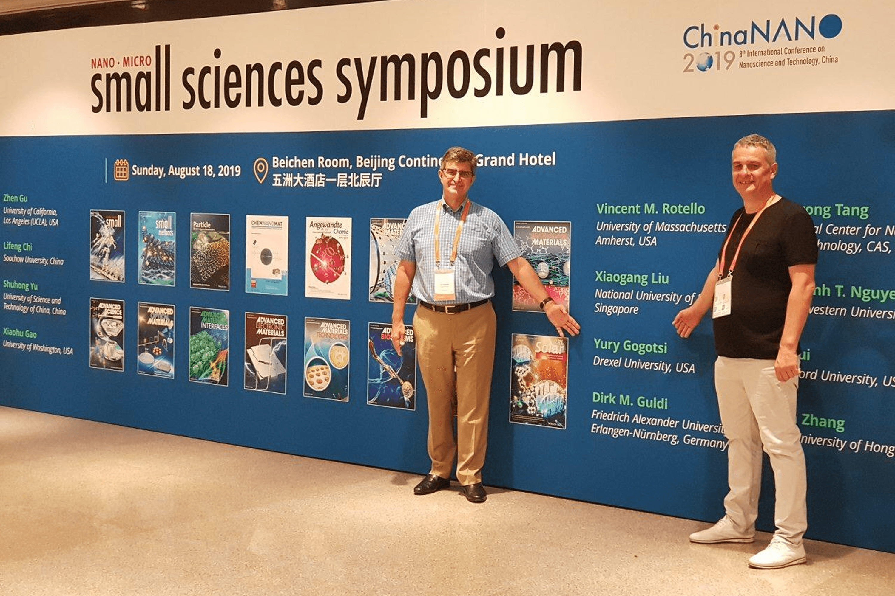Yury Gogotsi during the ChinaNANO 2019 conference and the Small Sciences Symposium. Beijing, China. 2019.