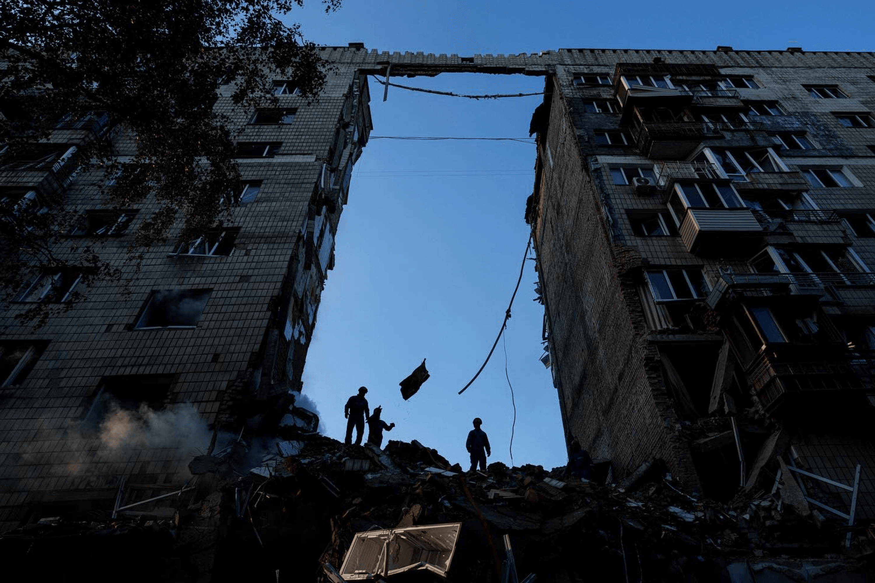 Fifteen people were killed and 156 injured in a Russian drone and missile attack on the Ukrainian capital. Kyiv, Ukraine. 17 June, 2025.