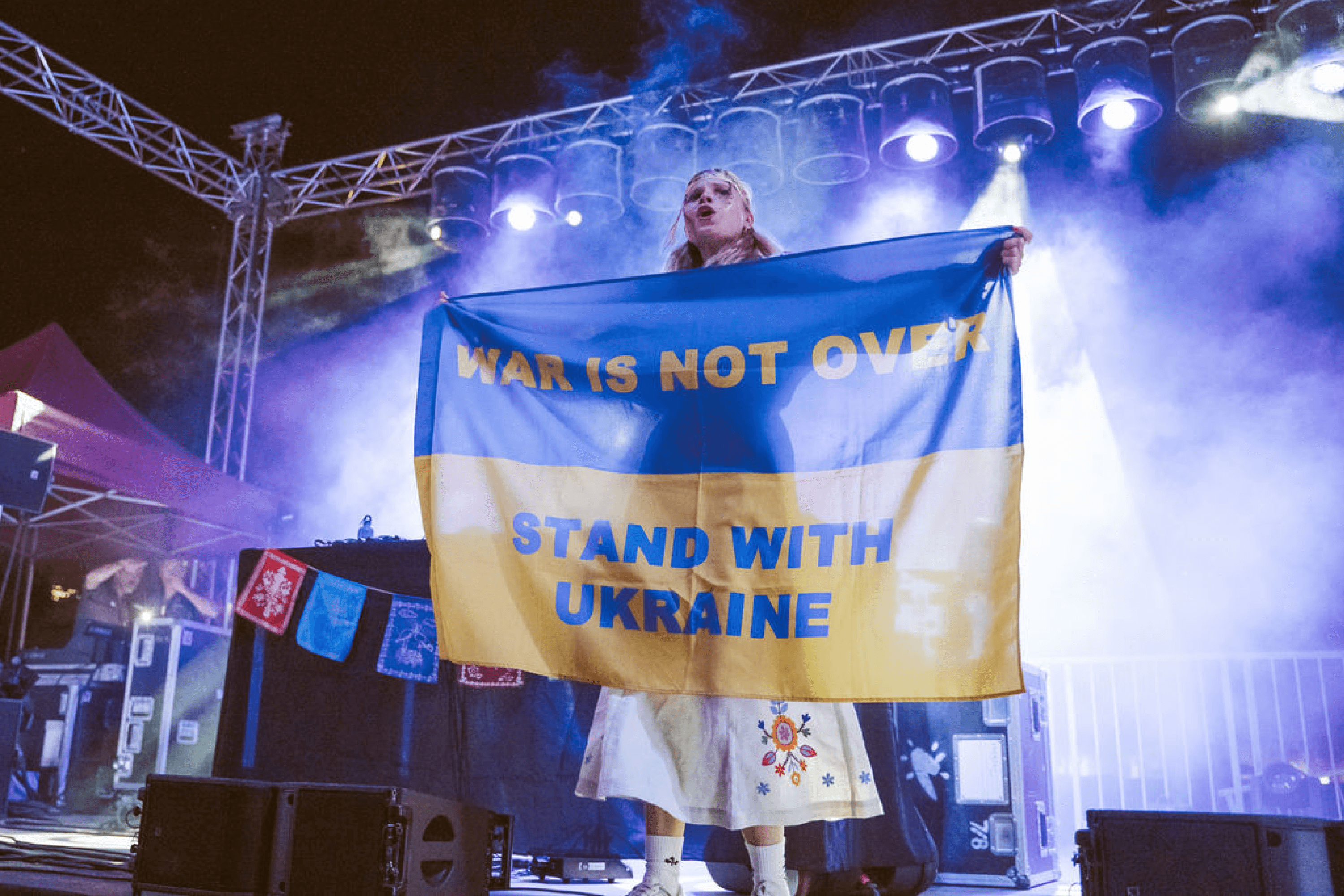 Daria Kolomiec performed as a DJ at the La Mercè concert for a Catalan audience.