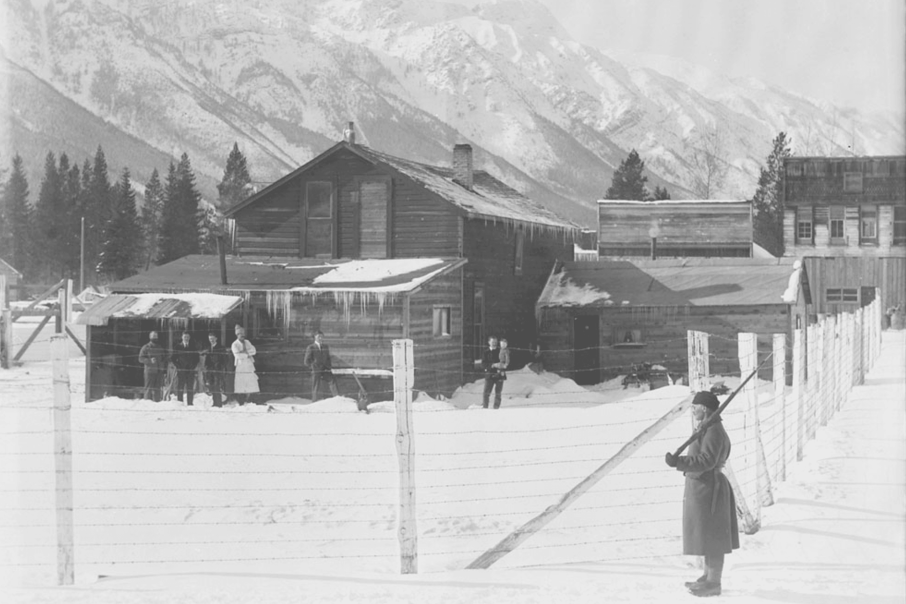 Morrissey internment camp, British Columbia, circa 1916–1918.