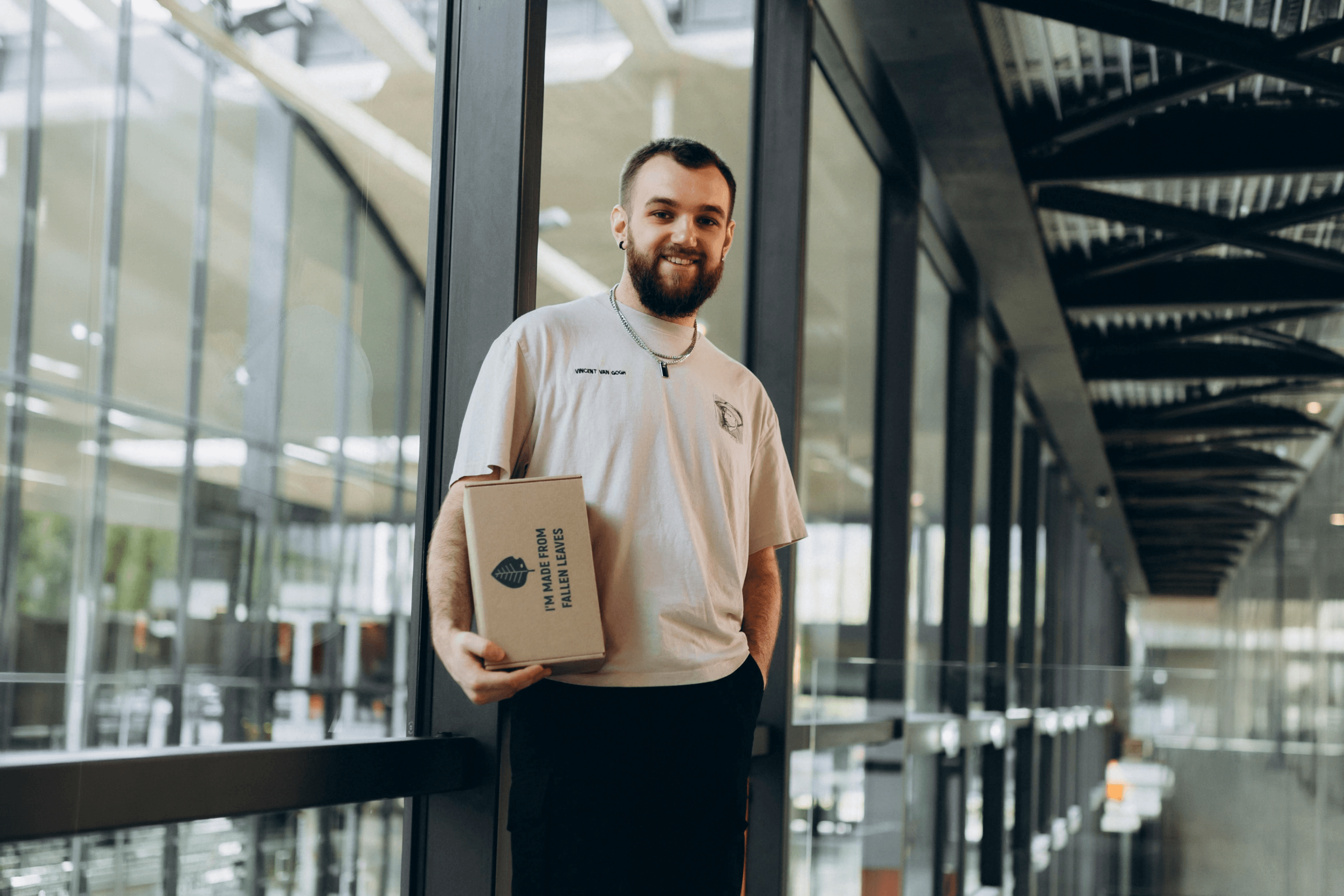 Valentyn Frechka. Startup Releaf Paper makes paper from fallen leaves and sells it by the ton to global brands. How Valentyn Frechka made it happen. Interview