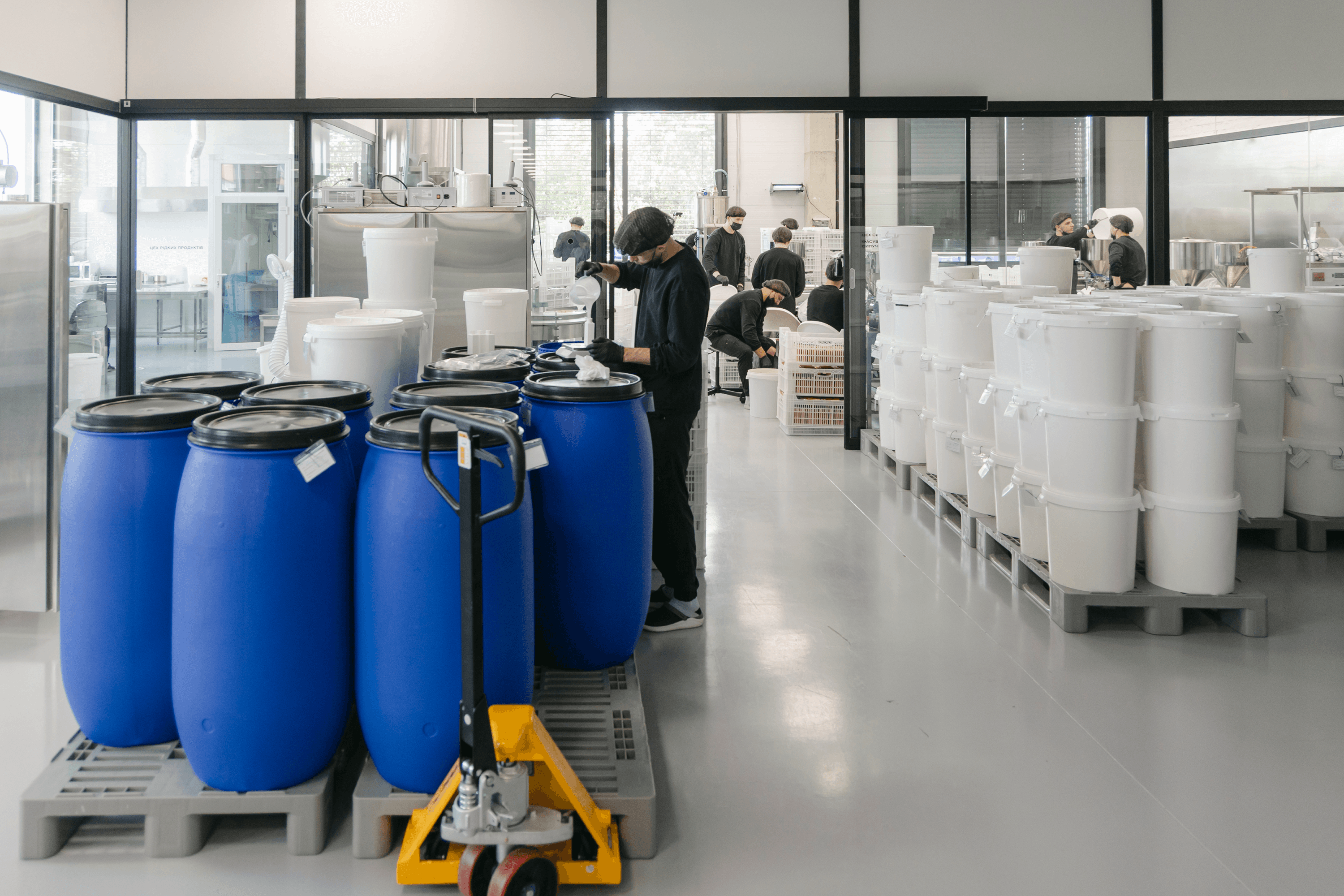 The production process at the Mr.SCRUBBER manufacturing facility.