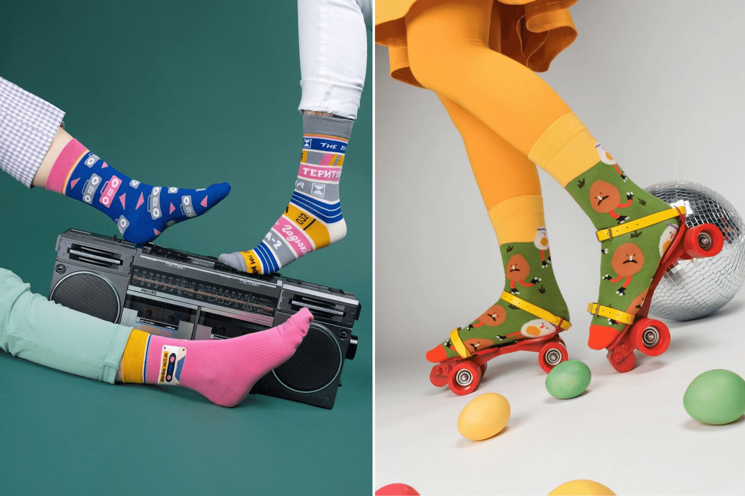 Dodo Socks socks featuring a variety of designs.