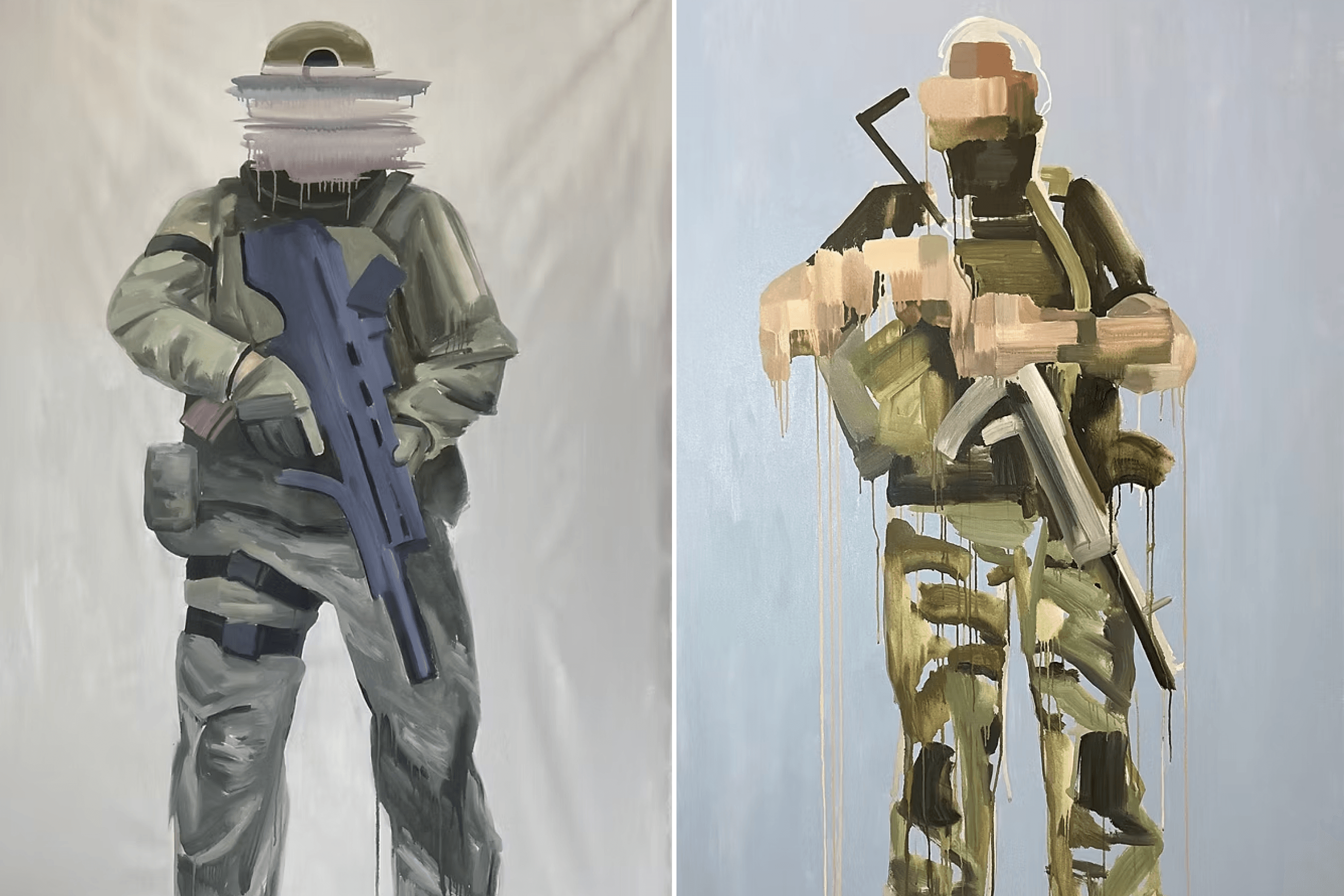 Works from Lesia Khomenko’s Unidentified Figures series. 2022–2023.