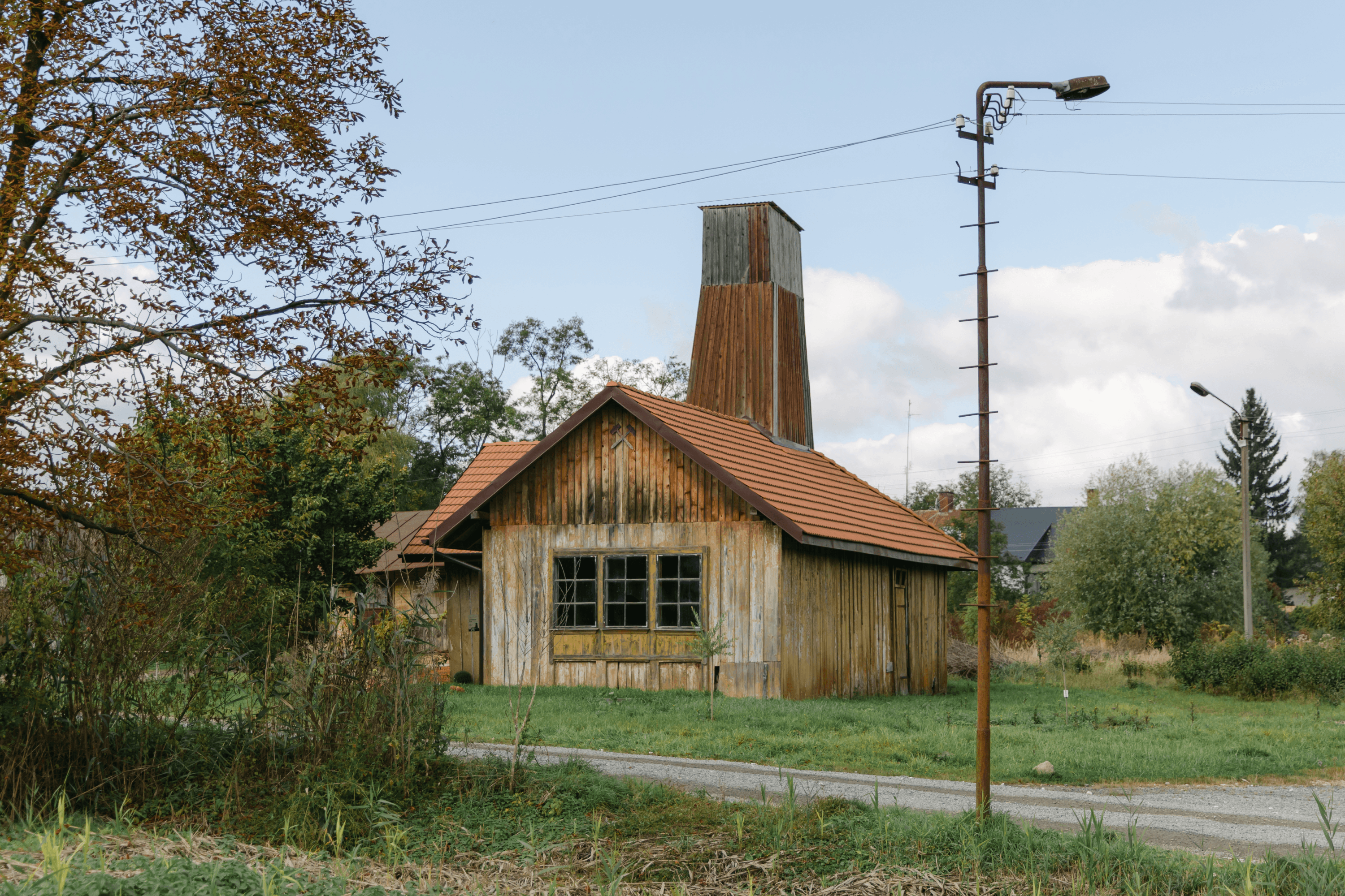 The mine building of the Drohobych Saltworks, where brine is pumped up from underground.