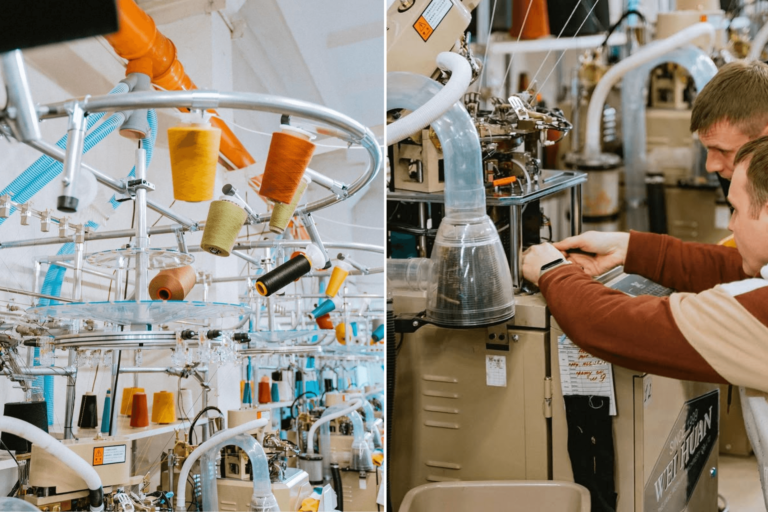 The production process of Dodo Socks socks.