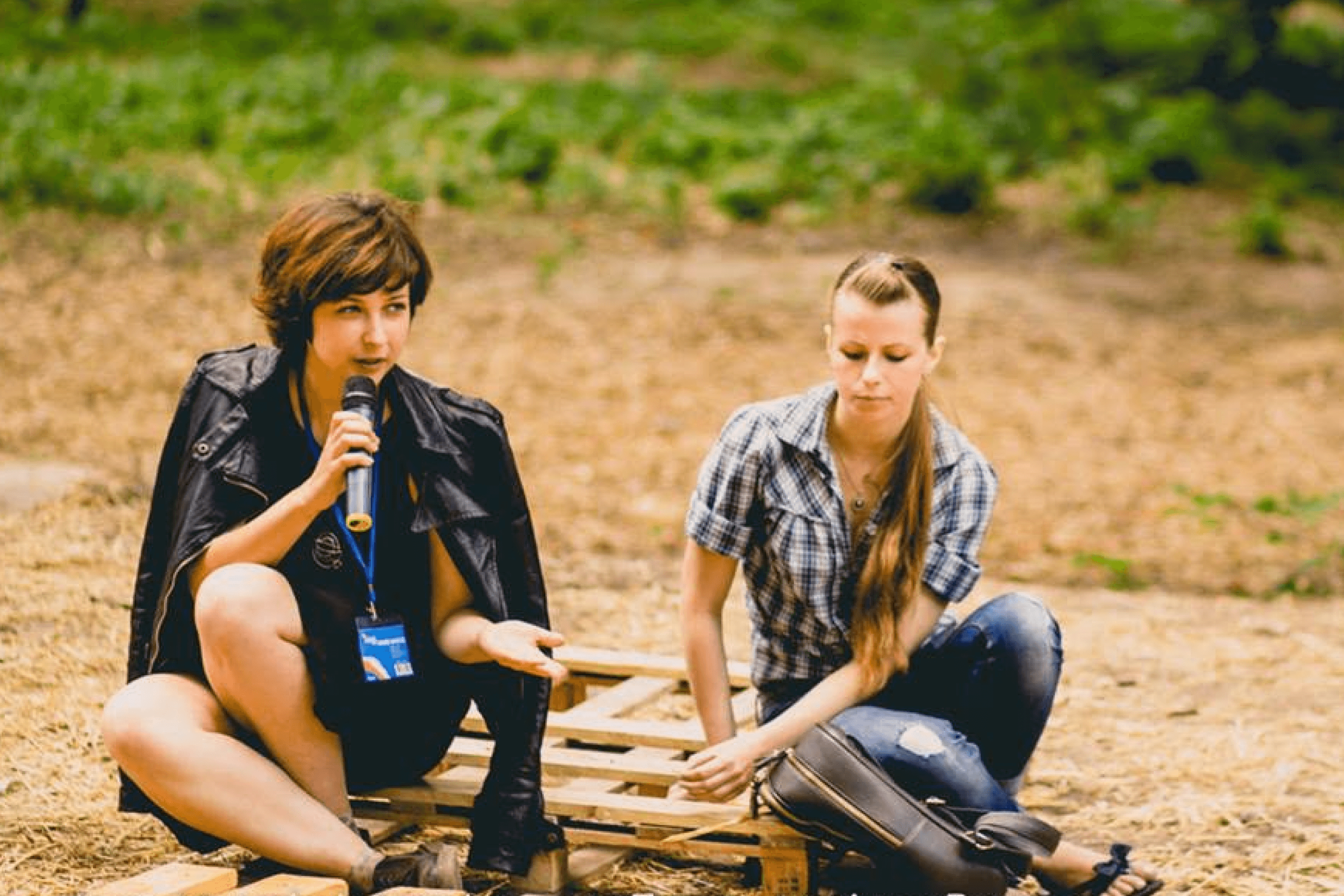 Niya Nikel during the Question performance at Art-Picnic. Kyiv, 2015.