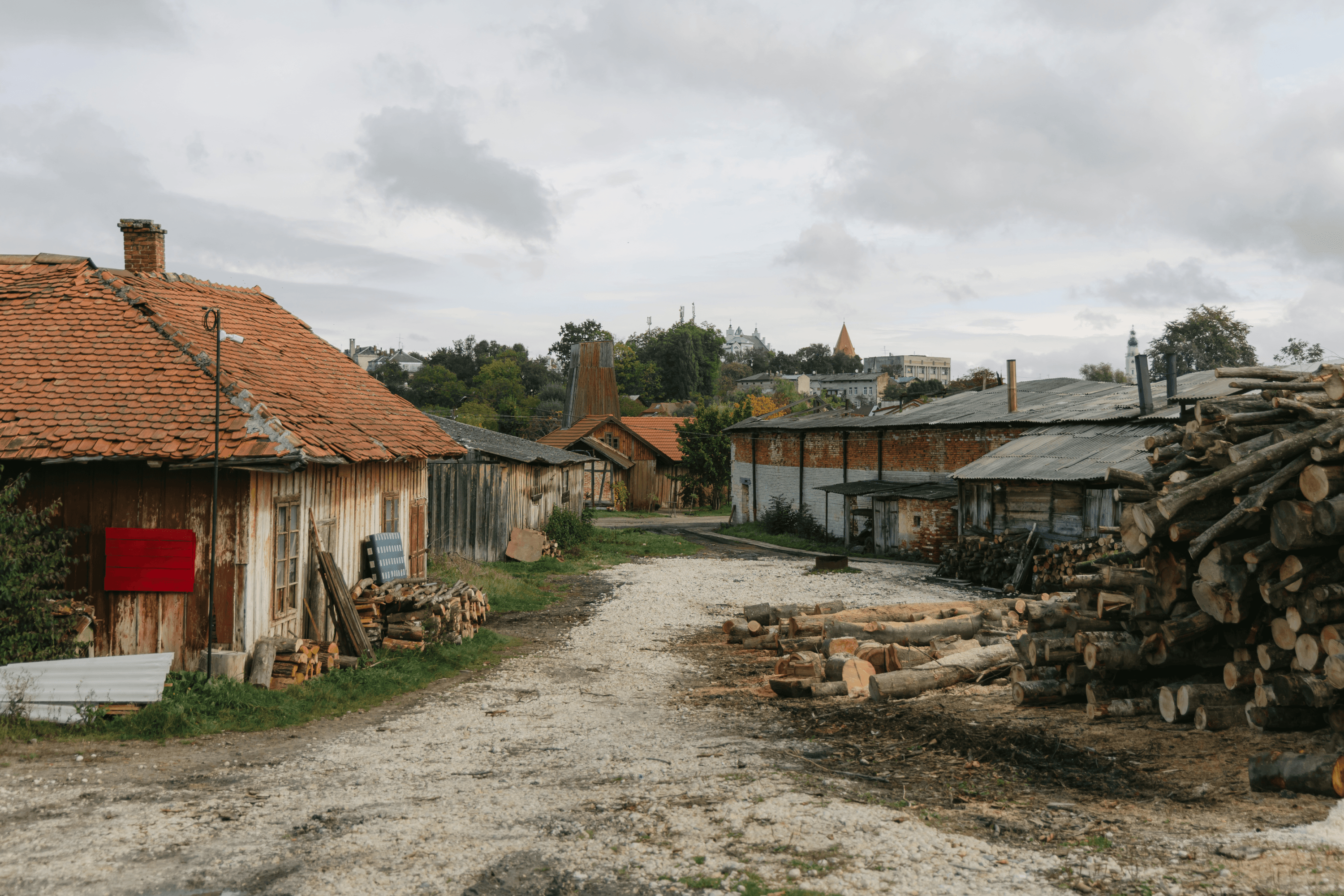 The path from the evaporation workshop to the salt reservoir, where the brine settles.