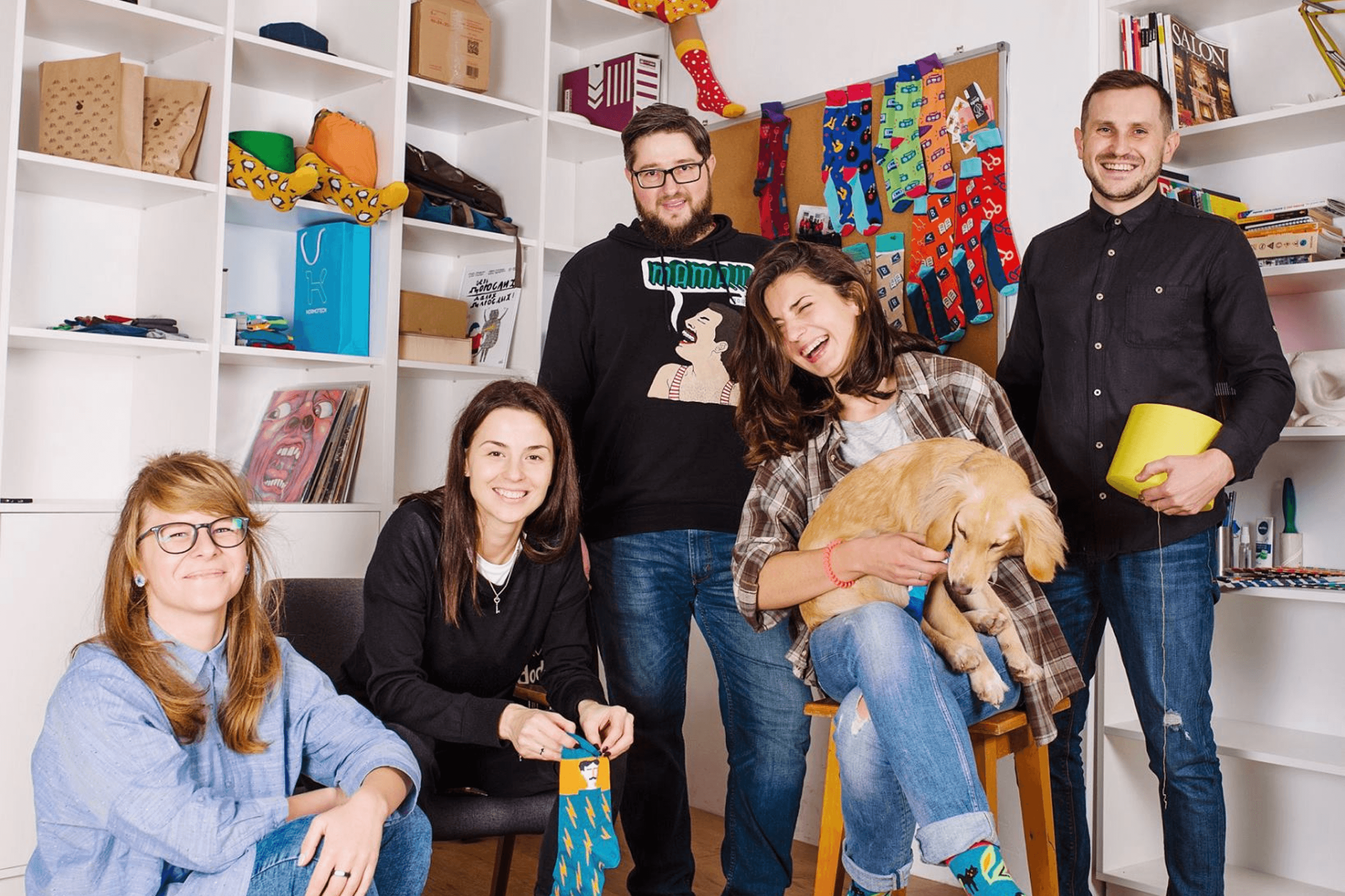 The Dodo Socks team in their new office. 2017.