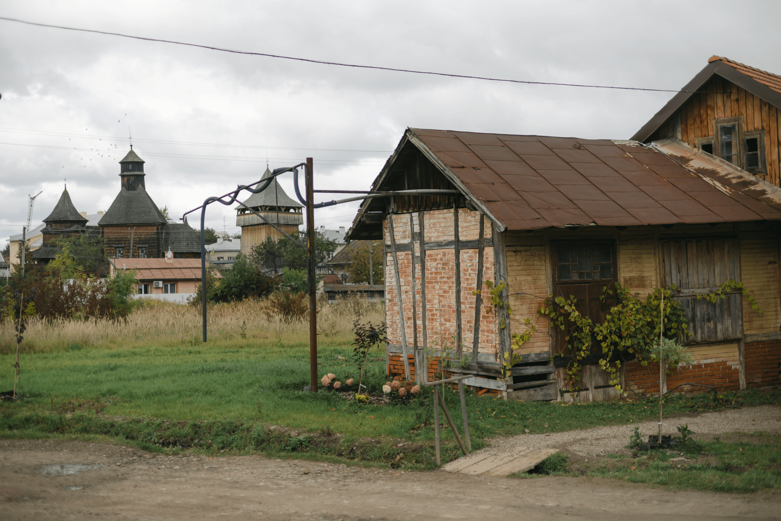 The mine building of the Drohobych Saltworks, where brine is pumped up from underground (view from the other side).