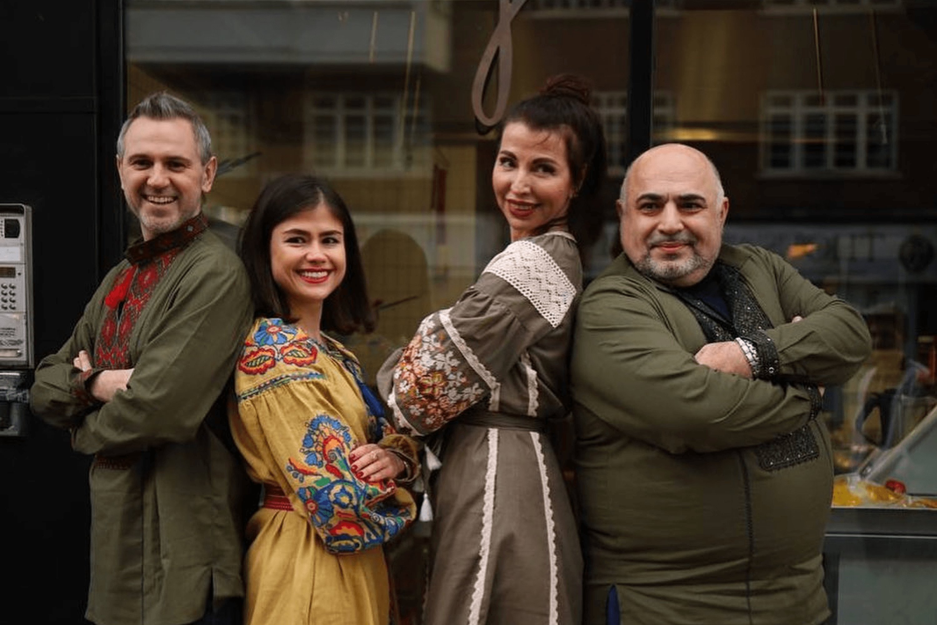 From left to right: Yurii Kovryzhenko, Olga Tsybytovska, Olena Horbatiuk, Bachi Gabunia.