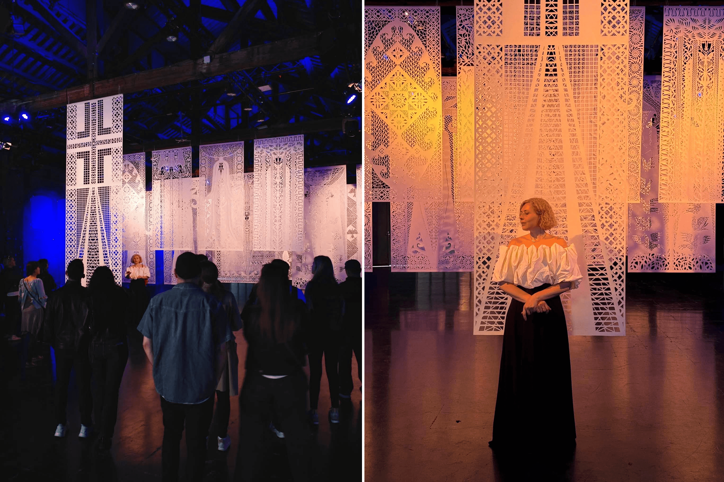 The exhibition Roads by Ukrainian artist Daria Alyoshkina at the Ukrainian Cultural Center. Barcelona, Spain, 2026.