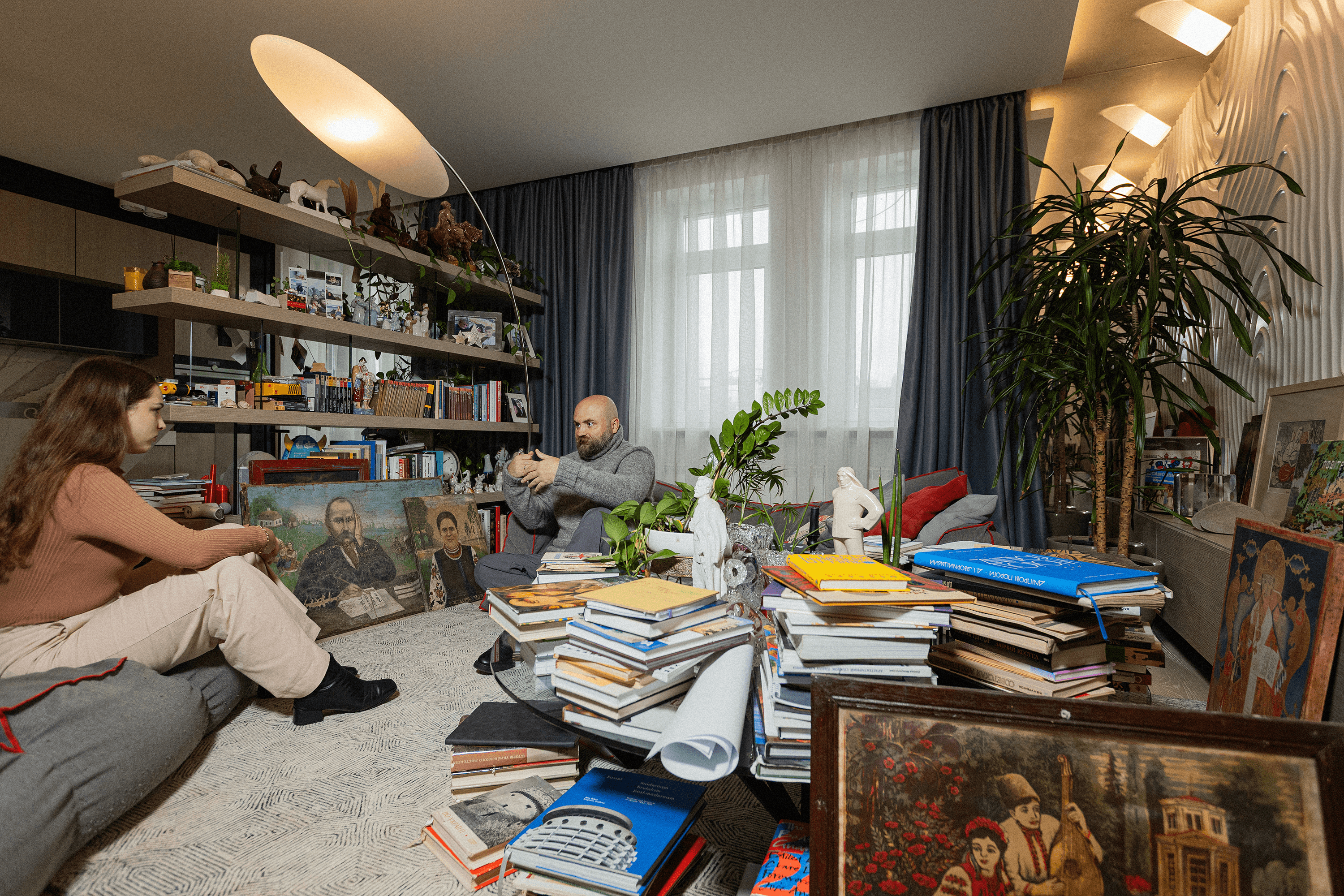 The living room of Leonid Marushchak’s apartment.