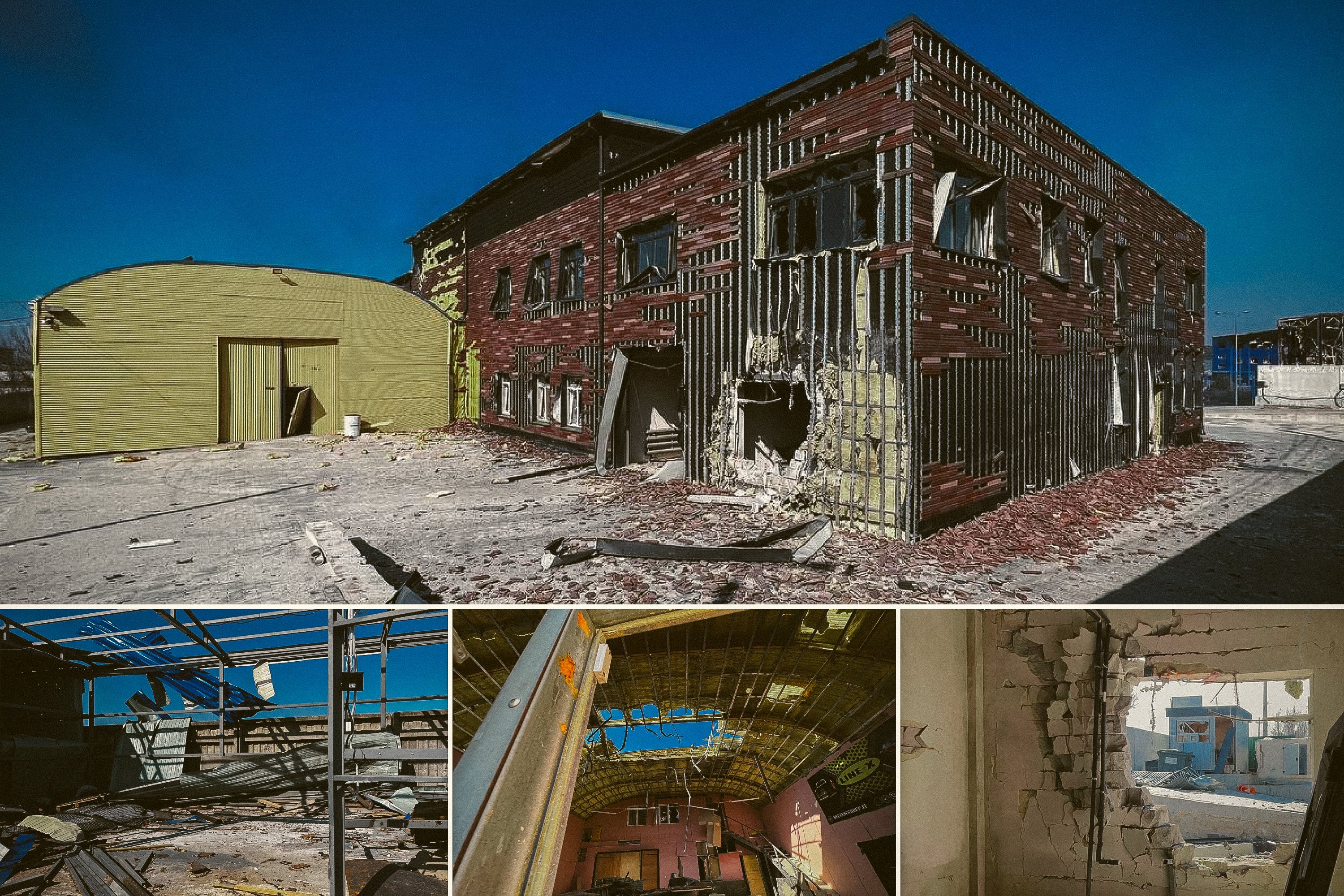 The Lifestylecamper factory in the Kyiv region, which was hit by a mine.