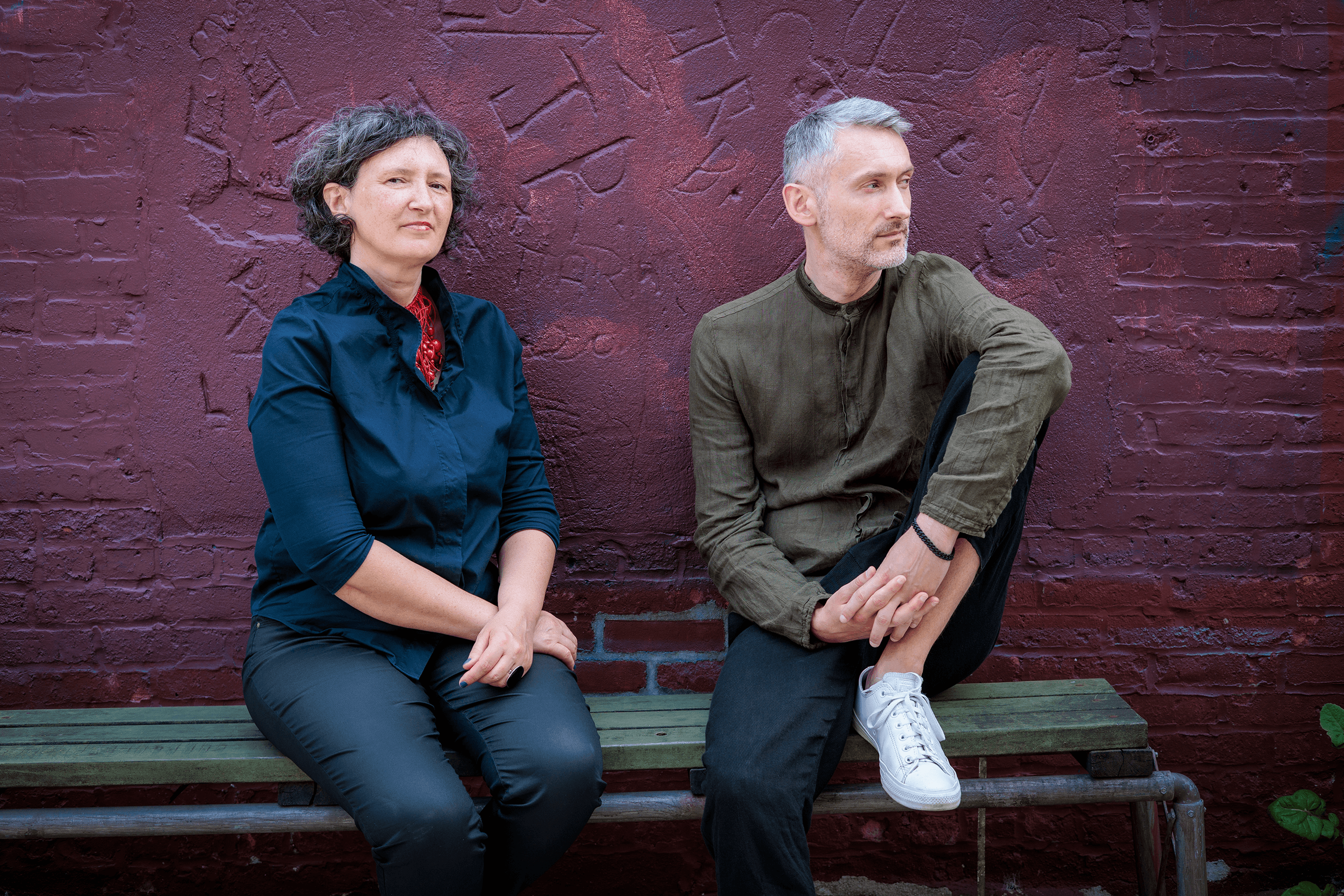 Yurko Gutsulyak with his sister Zoryana.