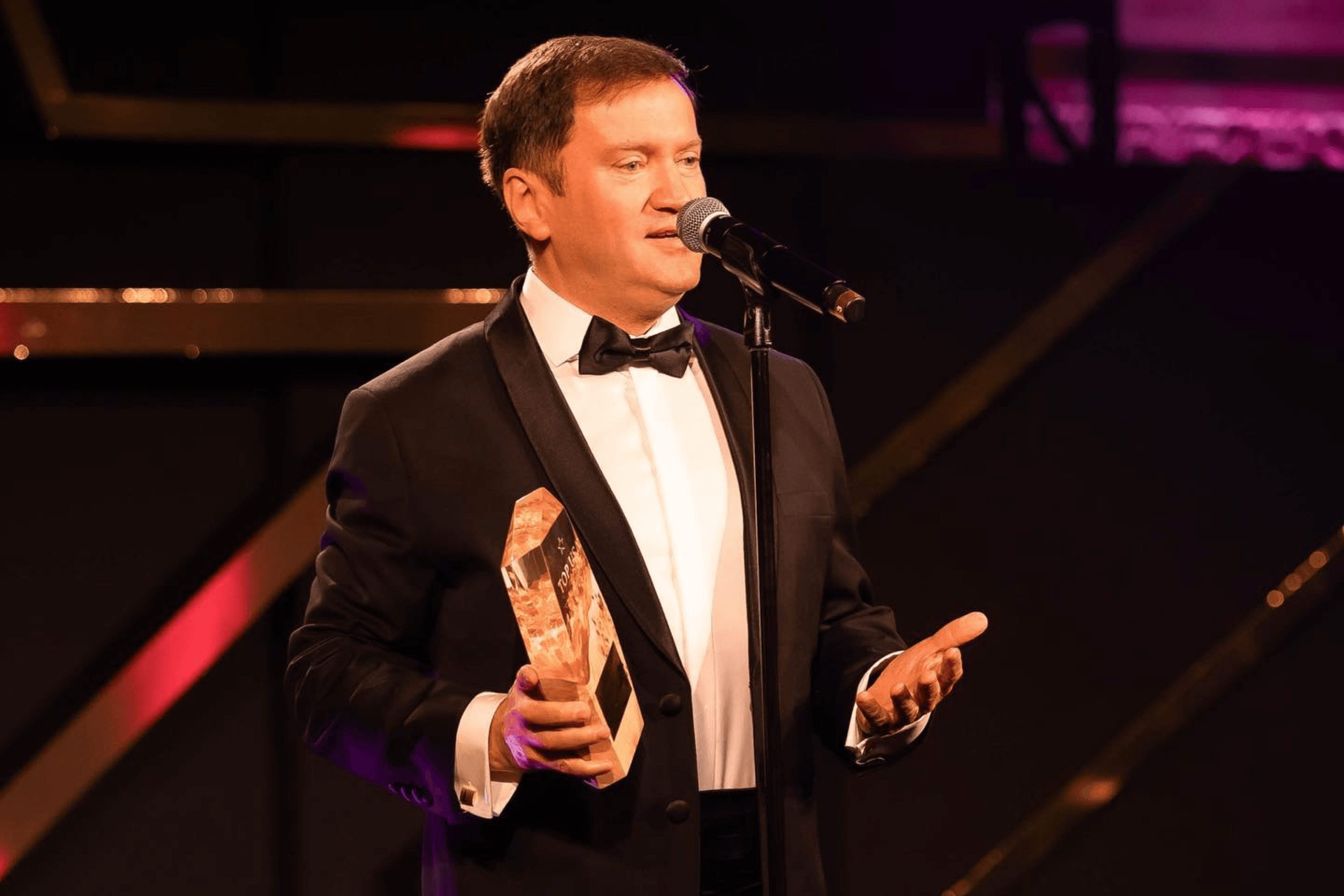 Meest CEO Rostyslav Kisil at the Top USA Awards ceremony, where he was named among the top 100 American entrepreneurs of Ukrainian descent. August 7, 2023.