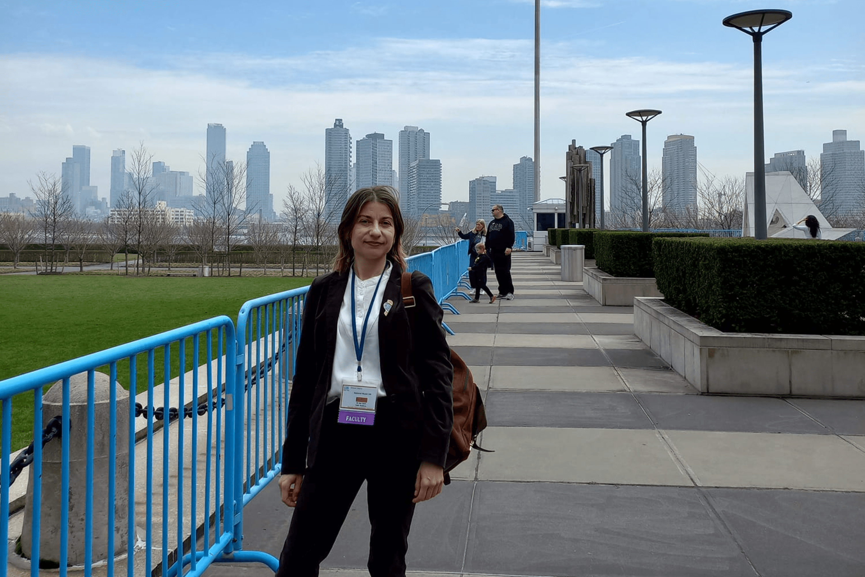 Students of the Ukrainian Catholic University and the National University of Kyiv-Mohyla Academy during the National Model United Nations (NMUN) conference at the United Nations Headquarters in New York. April 2023.