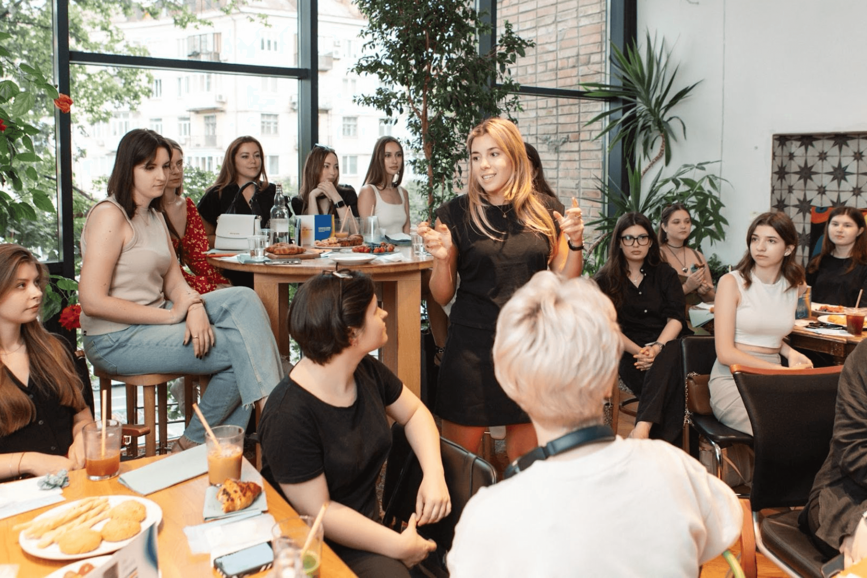Anna Lissova at the Brunch with a Therapist: Leading with Resilience event in Kyiv.