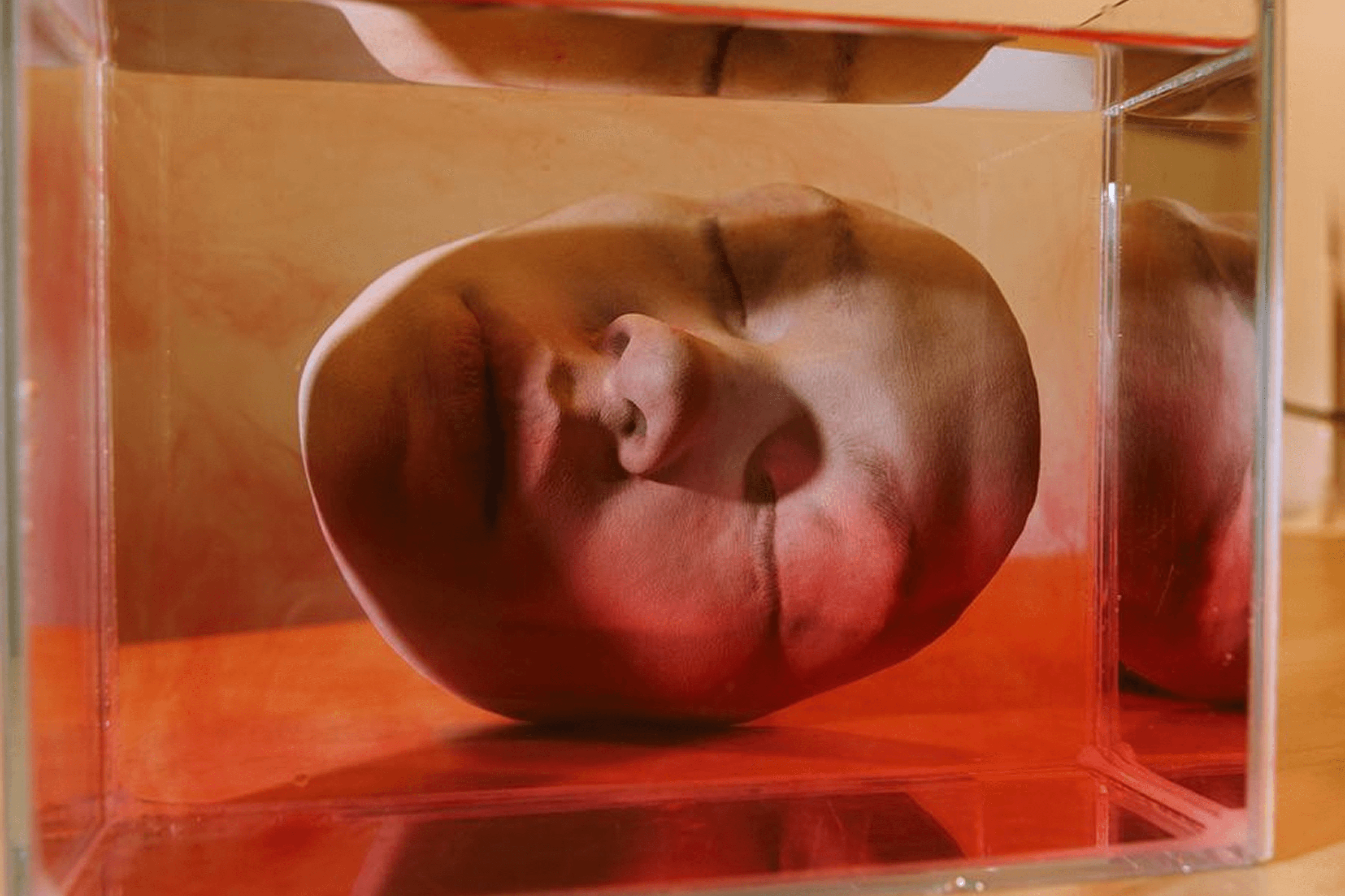 Photo “The Element / Red” from the series “Your Next Step Would Be to Do the Transmission.” 2018.