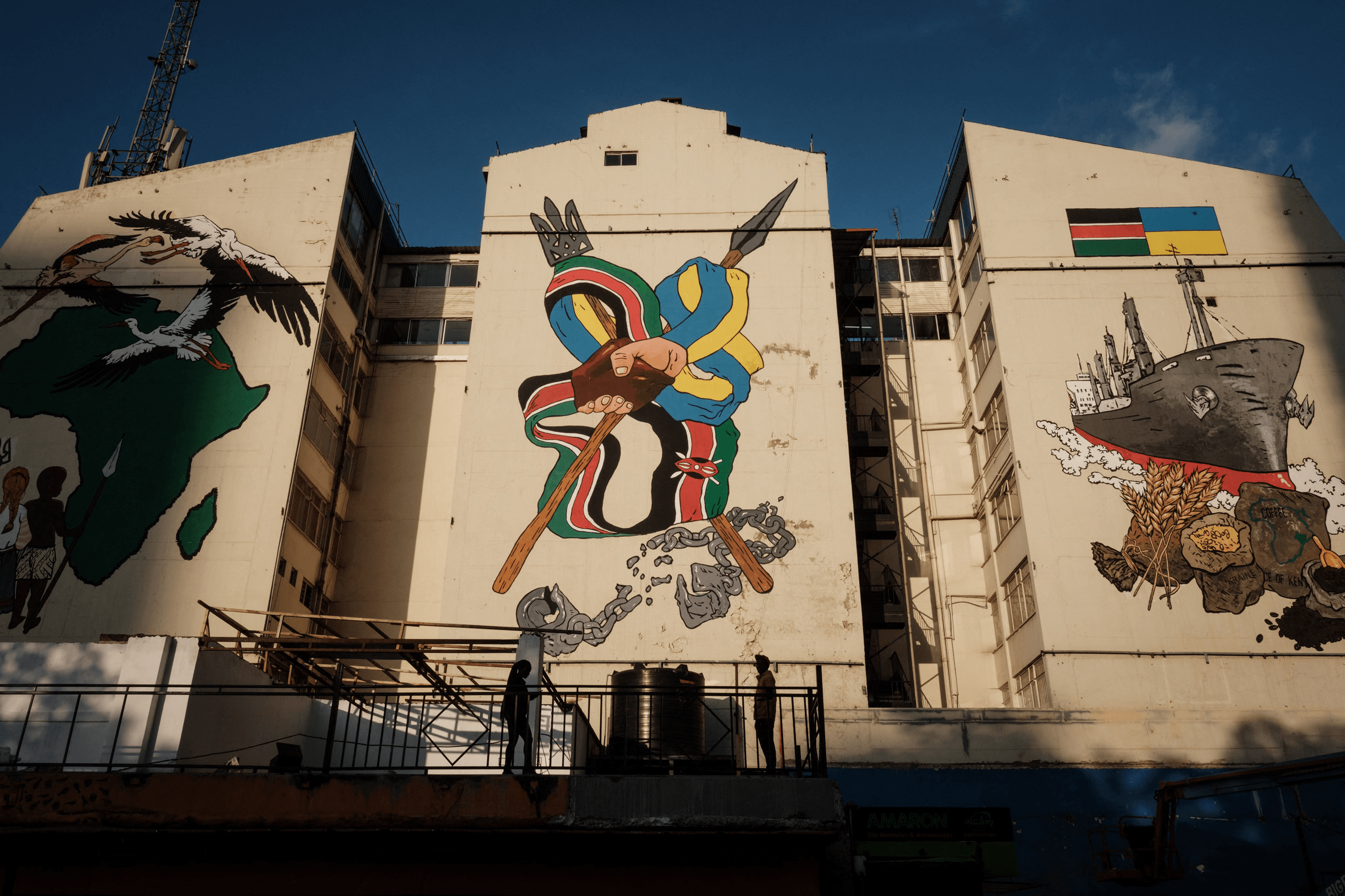 A mural by Nikita Kravtsov in Kenya.