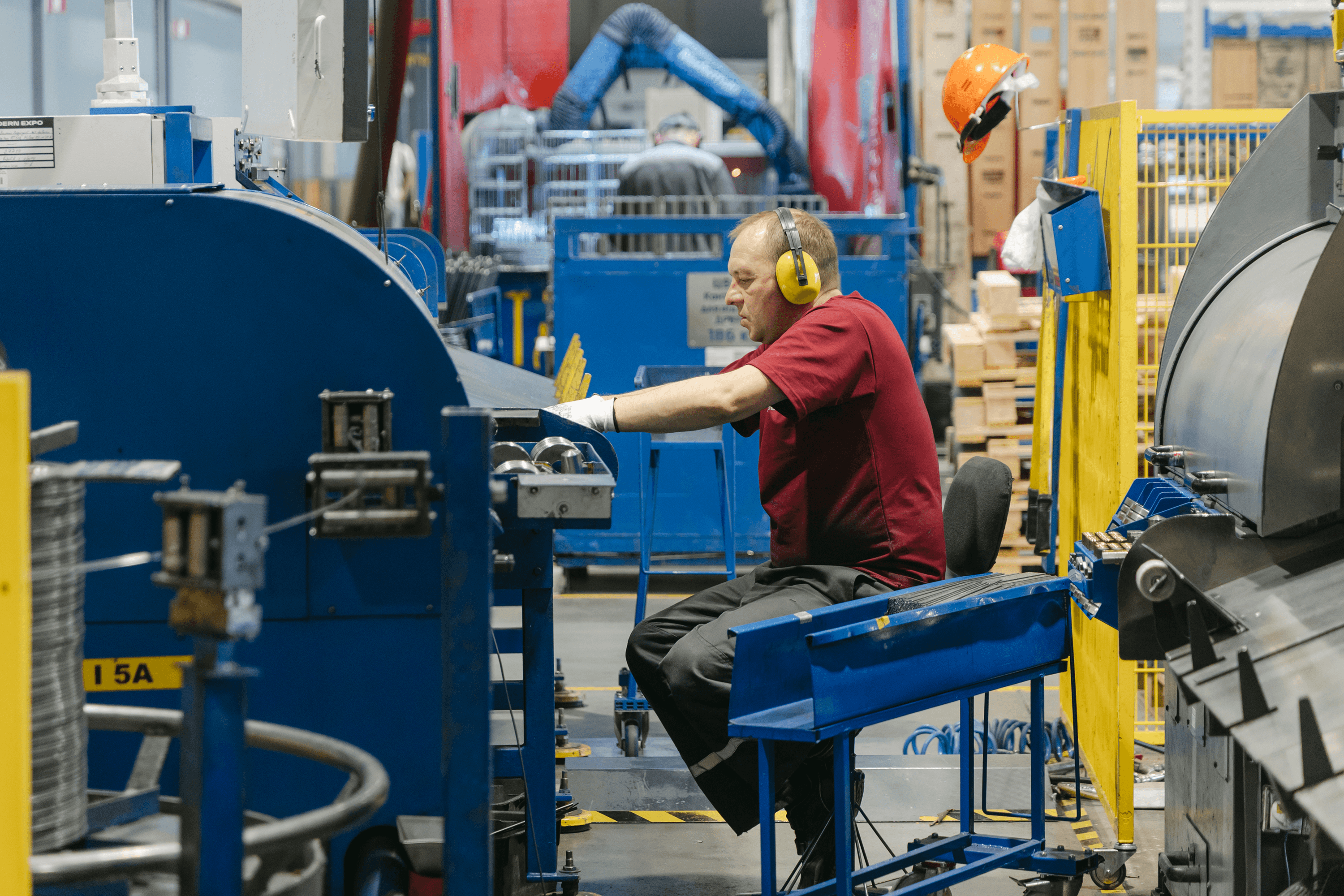Modern Expo specialists on the production floor.