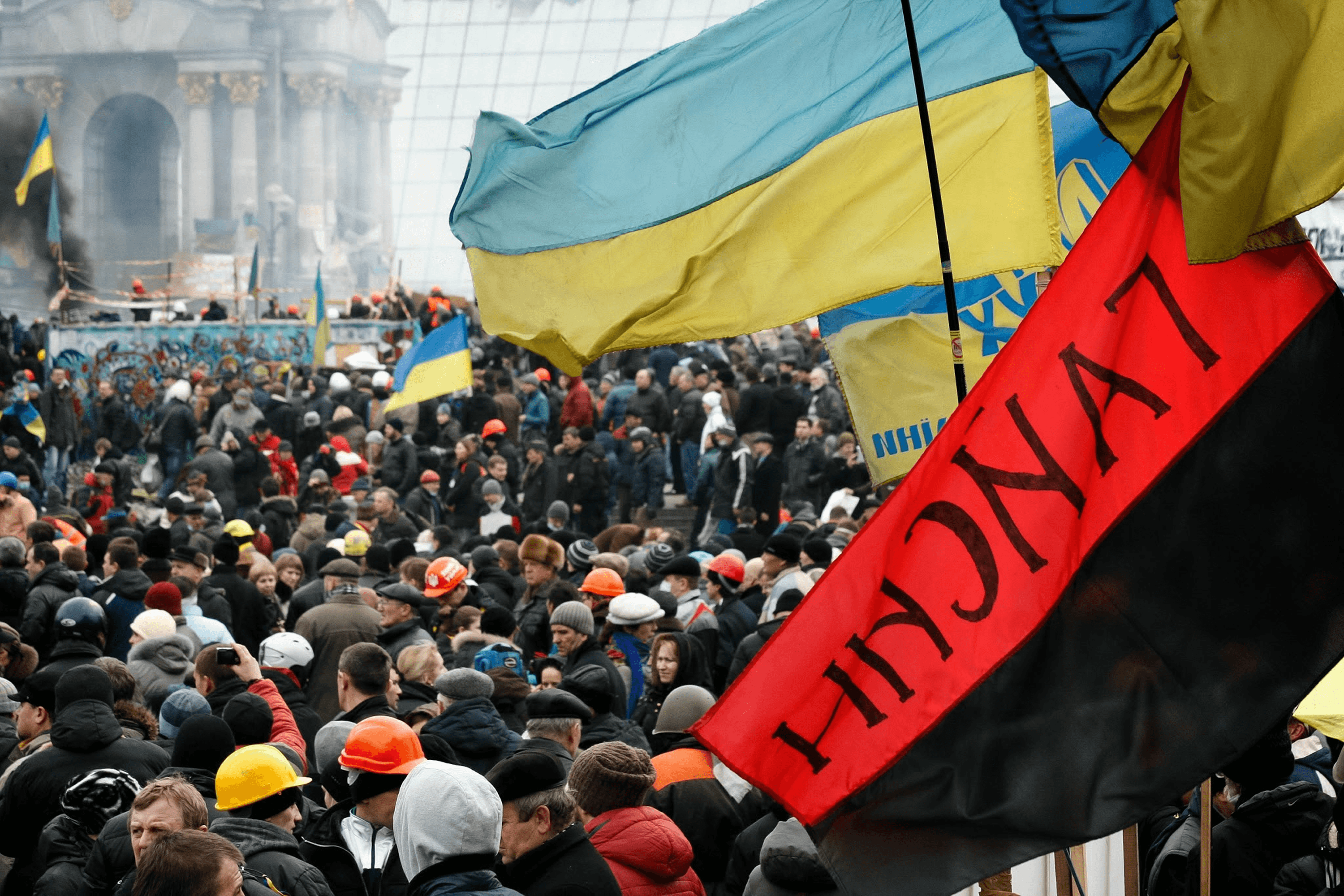 People on Independence Square. Kyiv, February 19, 2014.