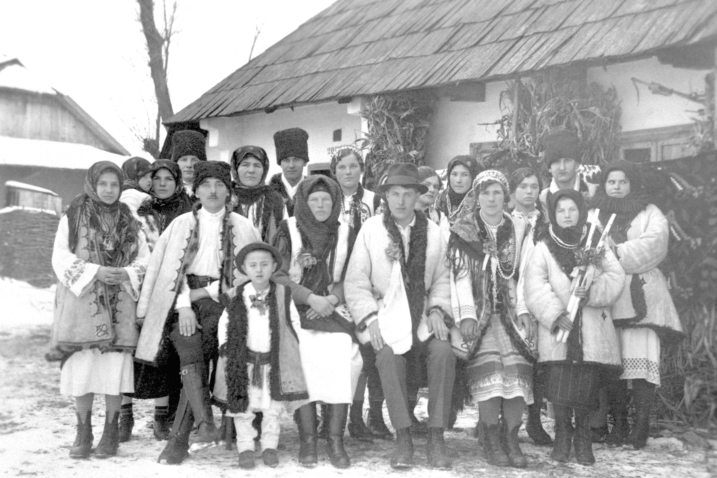 A Ukrainian wedding in the Redwater district, Alberta, Canada. 1930.
