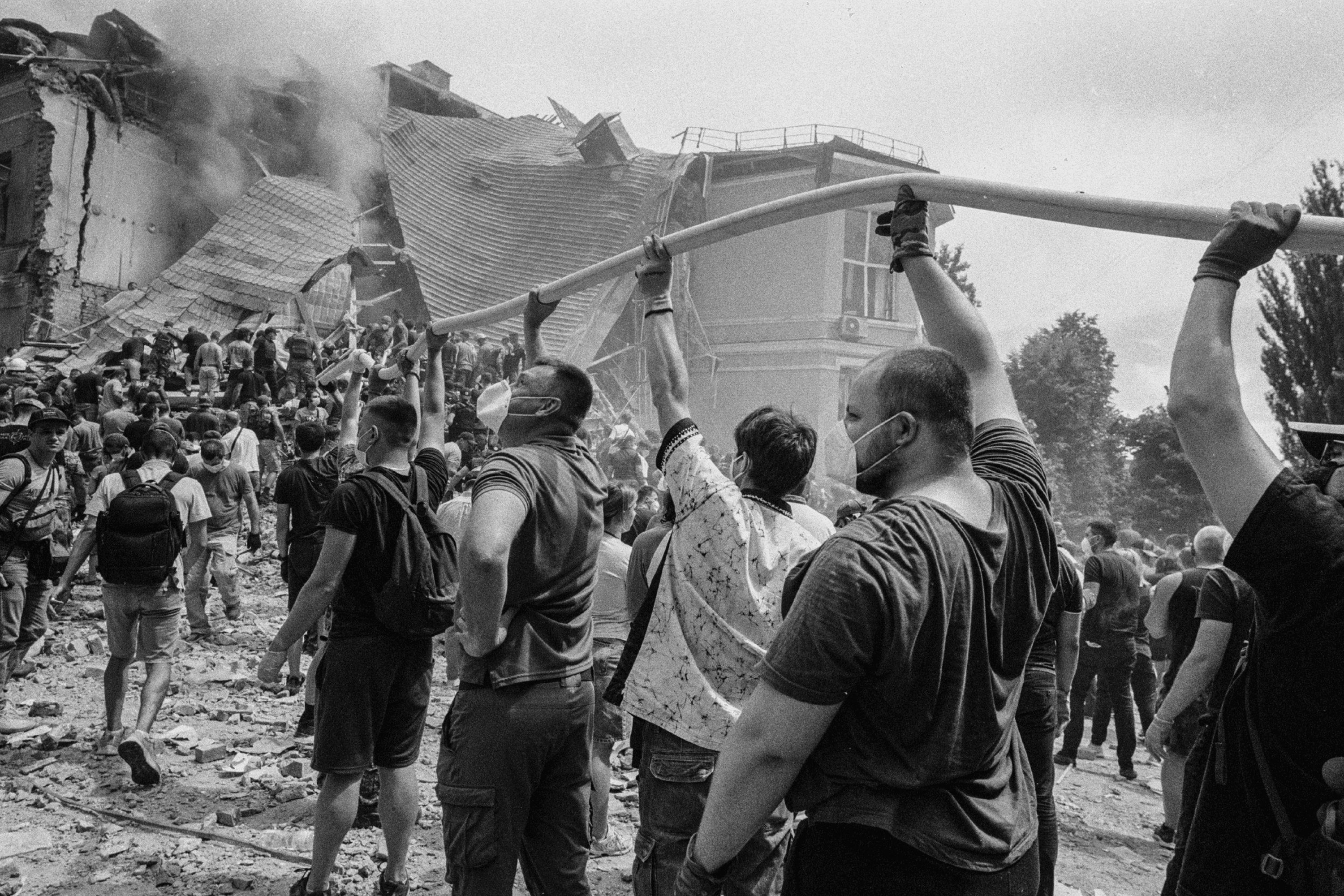 After a Russian strike on the Okhmatdyt children’s hospital. Kyiv, Ukraine. 8 July, 2024.