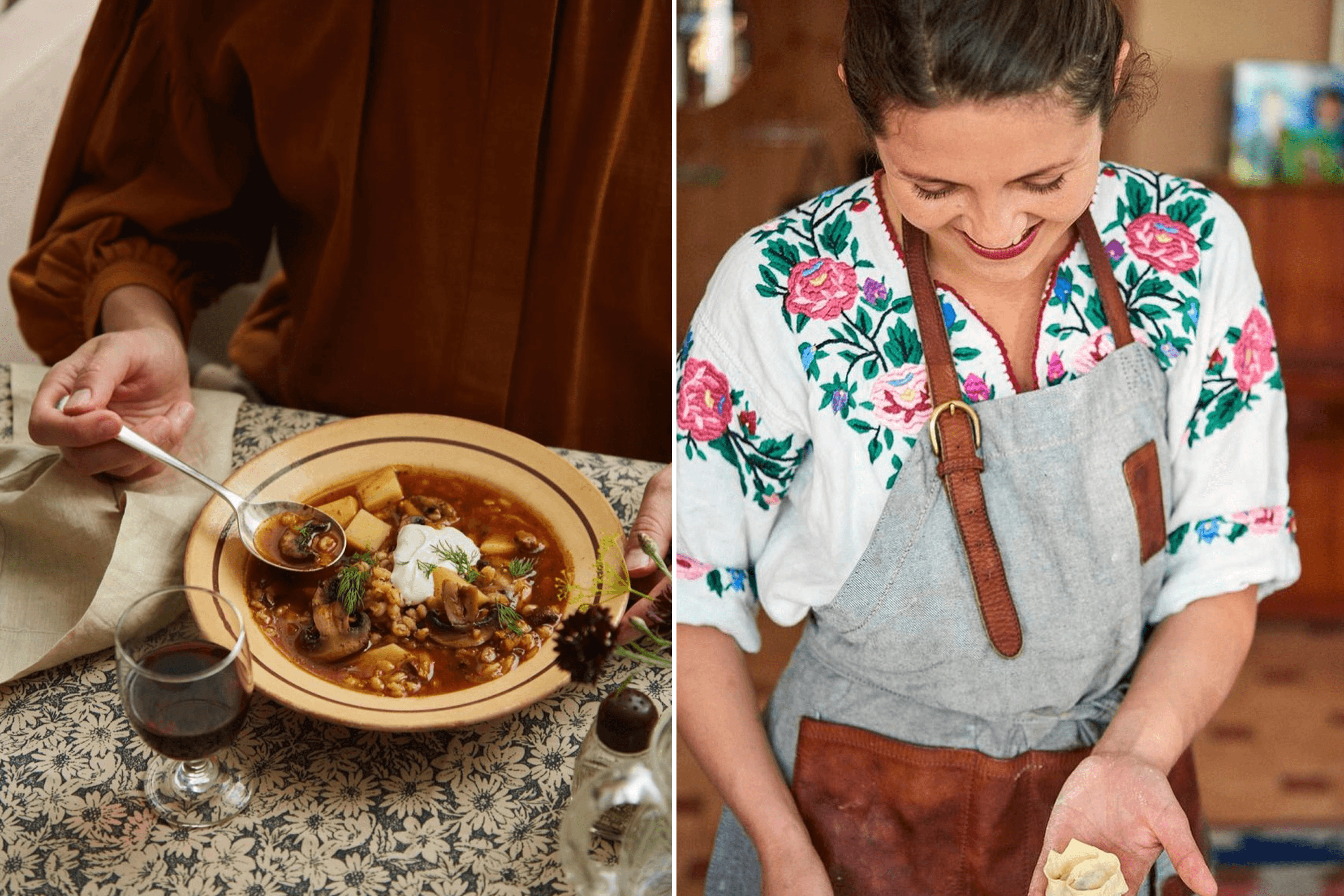 Posts by the #CookForUkraine initiative, co-founded by Olia Hercules, highlighting support for Ukraine following the start of Russia’s full-scale invasion. 2022–2025.