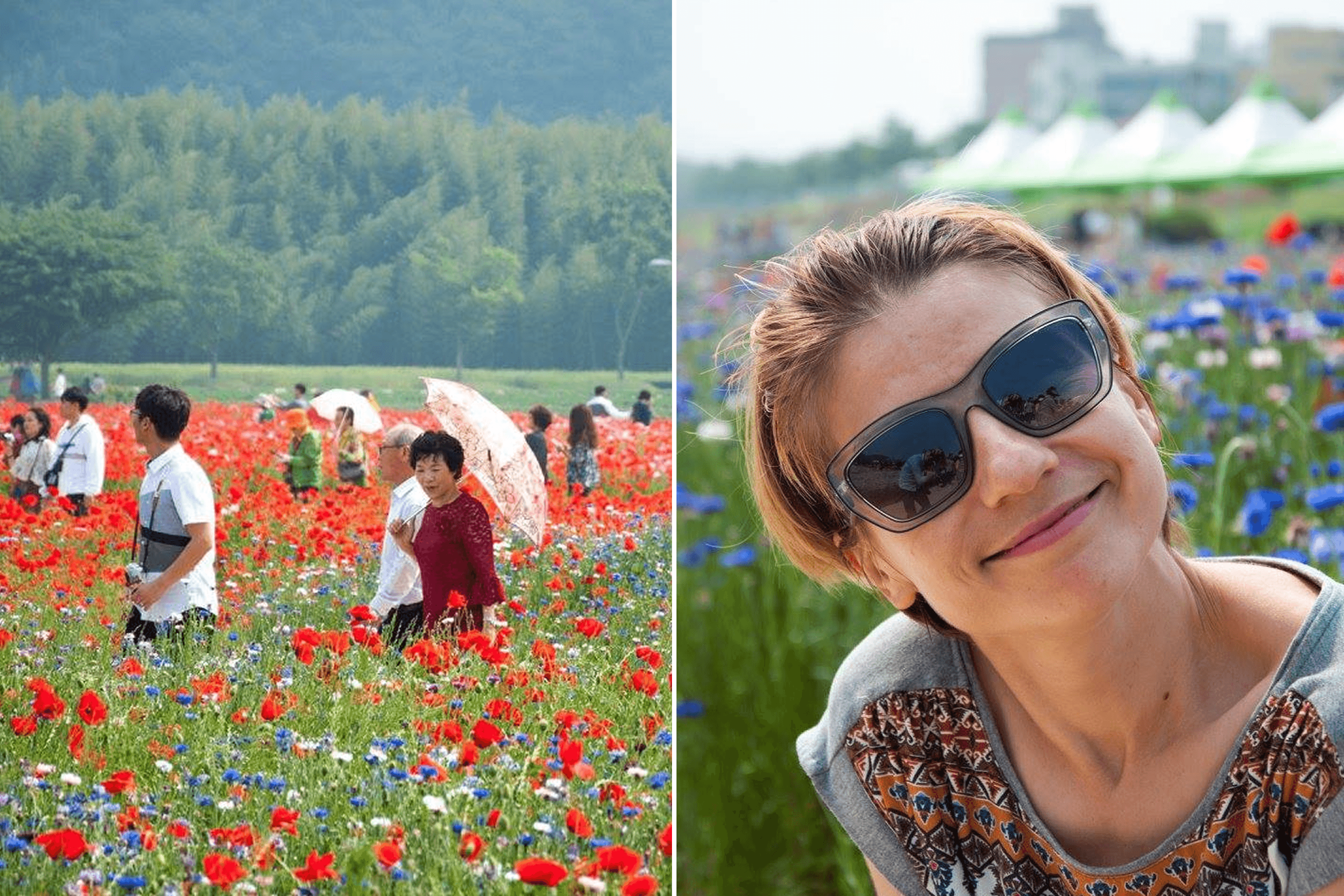 Halyna Solovei traveling in South Korea.