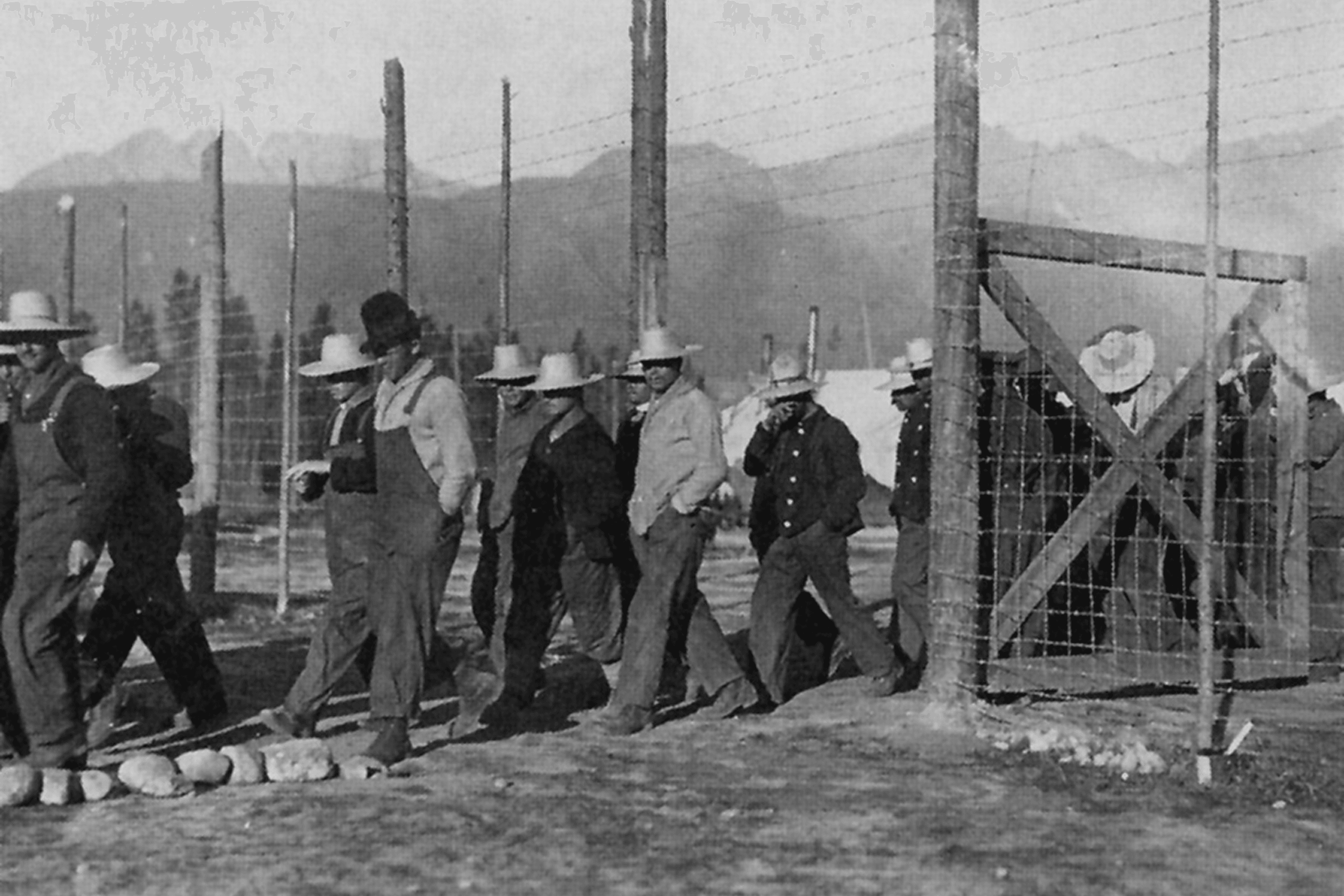 Castle Mountain internment camp, Alberta, 1915.