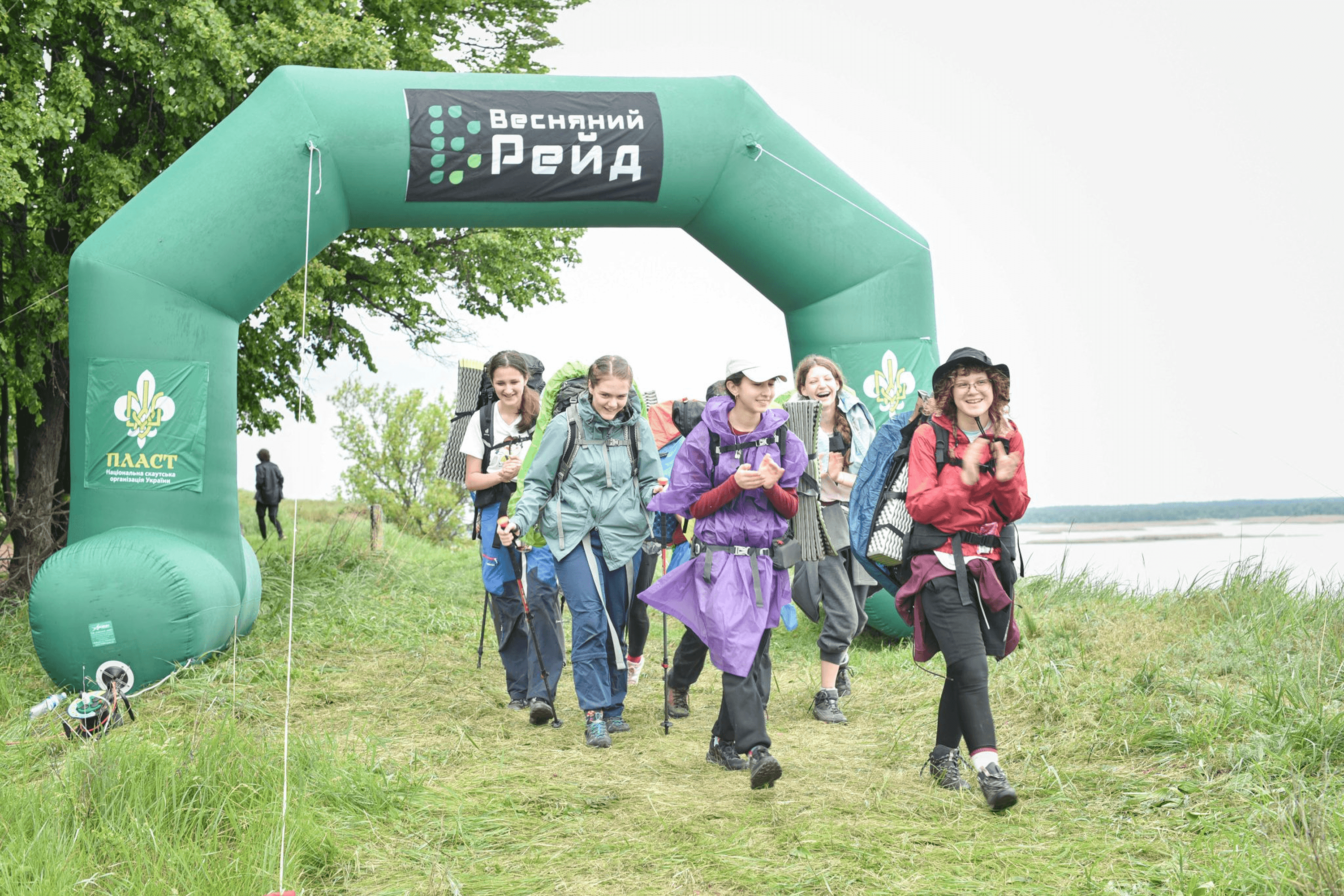 Participants in the Spring Raid, a nationwide backpacking competition held in Kyiv Oblast. May 2026.