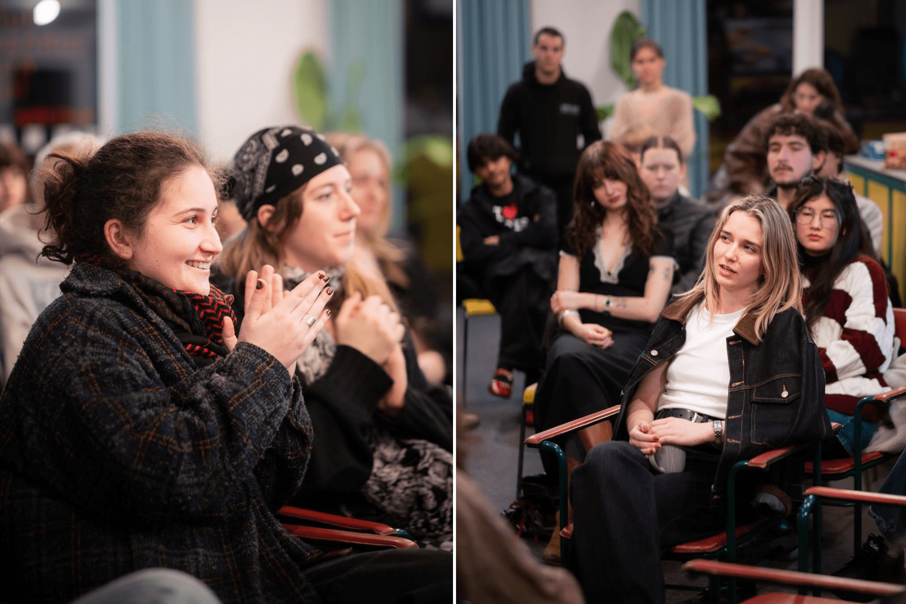 The discussion “People We Meet at War,” organized by the Ukrainian student club Mrii Collective at Bard College Berlin.