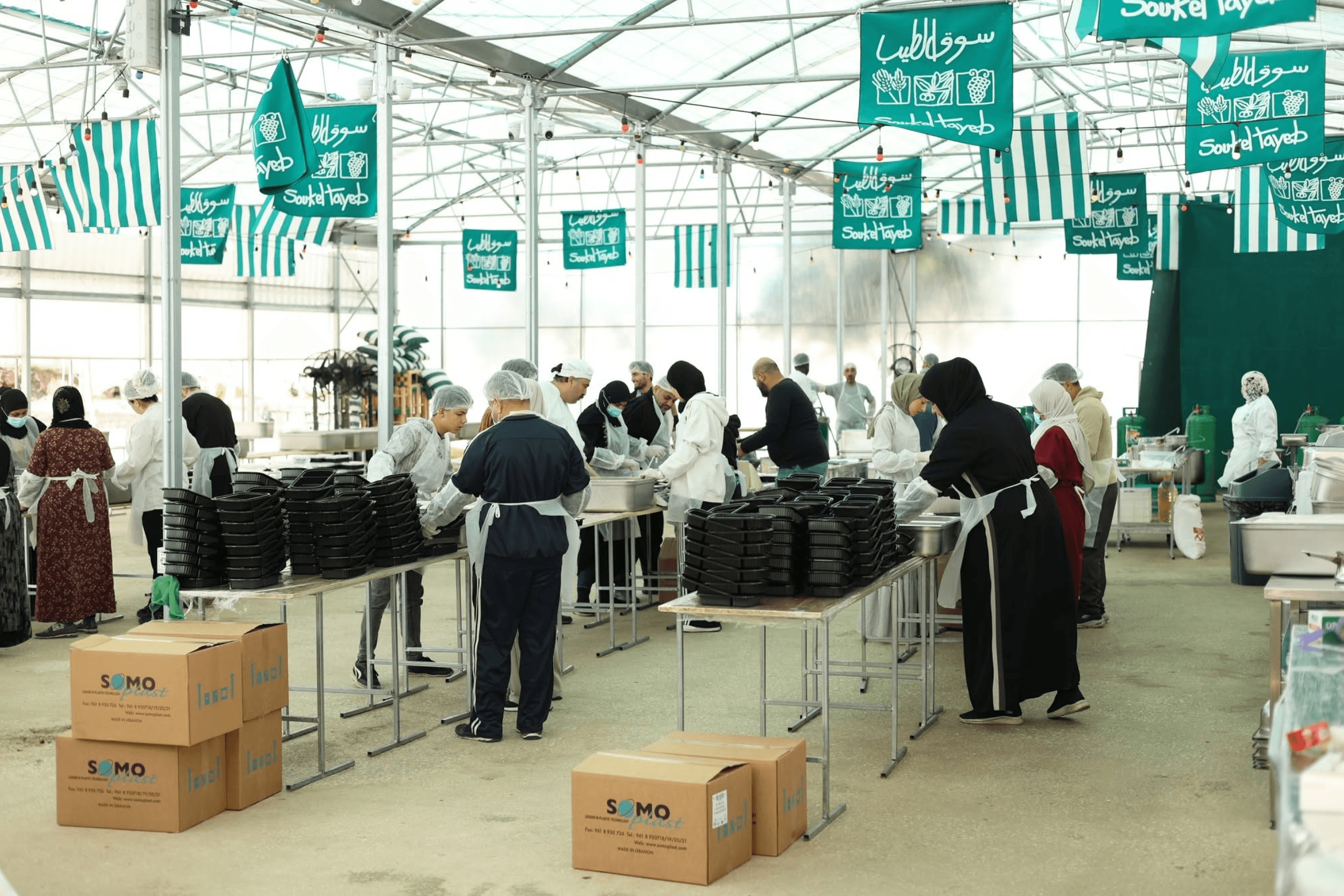 Food being prepared at a new World Central Kitchen community kitchen in Beirut, Lebanon. April 16, 2026.