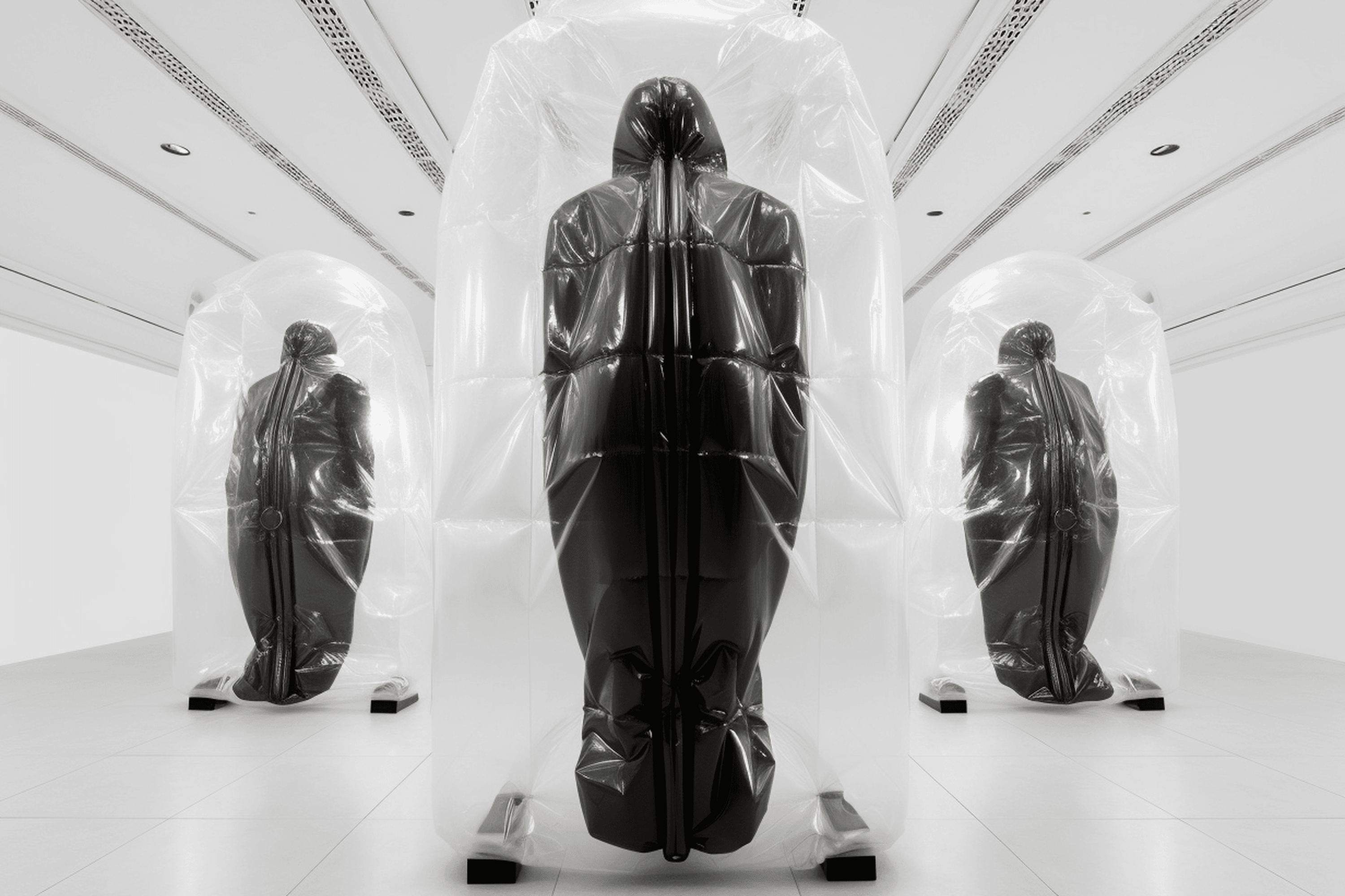 During the full-scale invasion, Bo created the project “Moscow Ziennale” — a series of AI-generated images later refined in a photo editor.