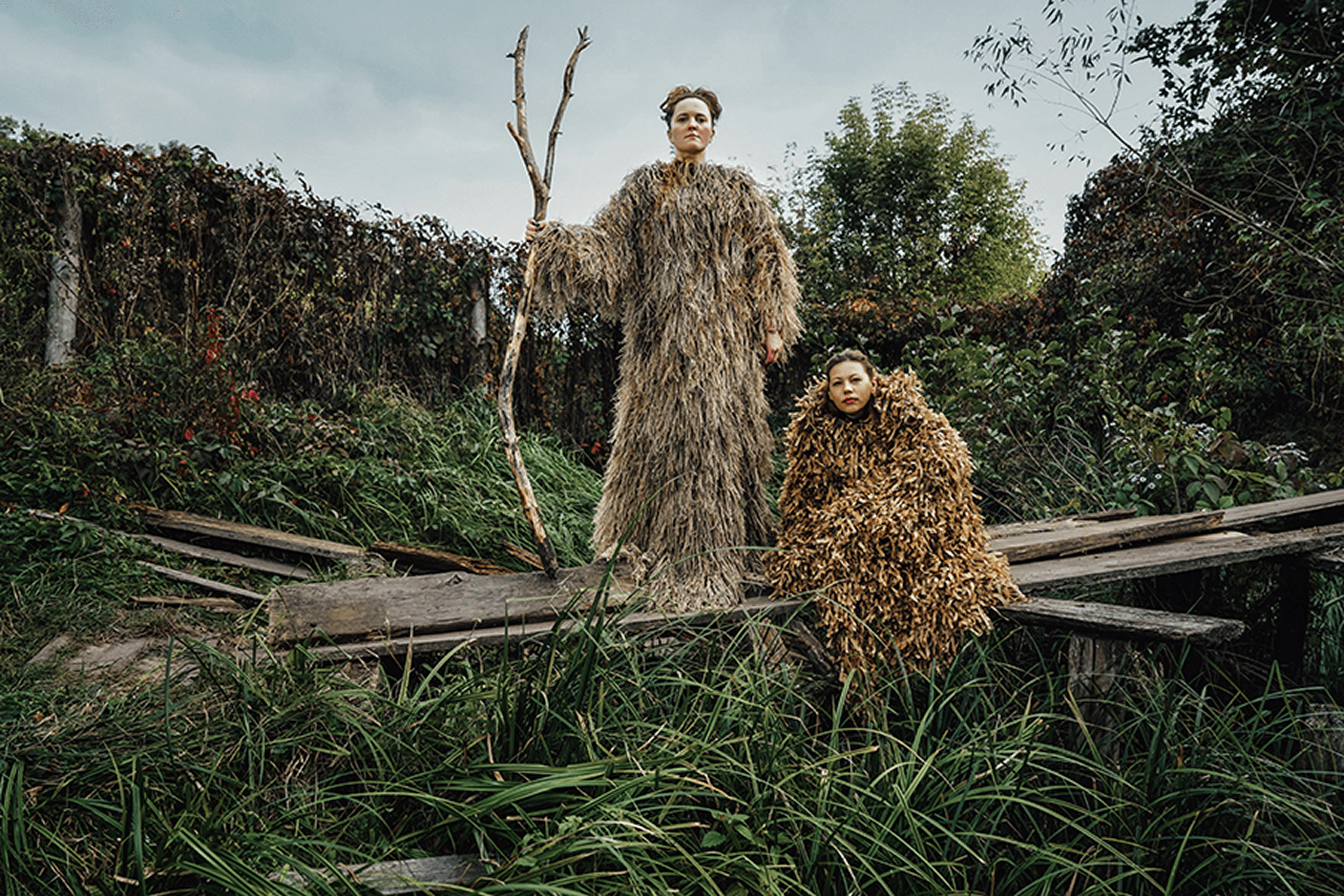 Series “Mavky. Camouflage” — about women from the village of Horenka in the Kyiv region who, after the occupation, united in the volunteer group “Horenska Mavky.” They weave camouflage nets and suits for the military, transforming pain and loss into a strength that protects lives.