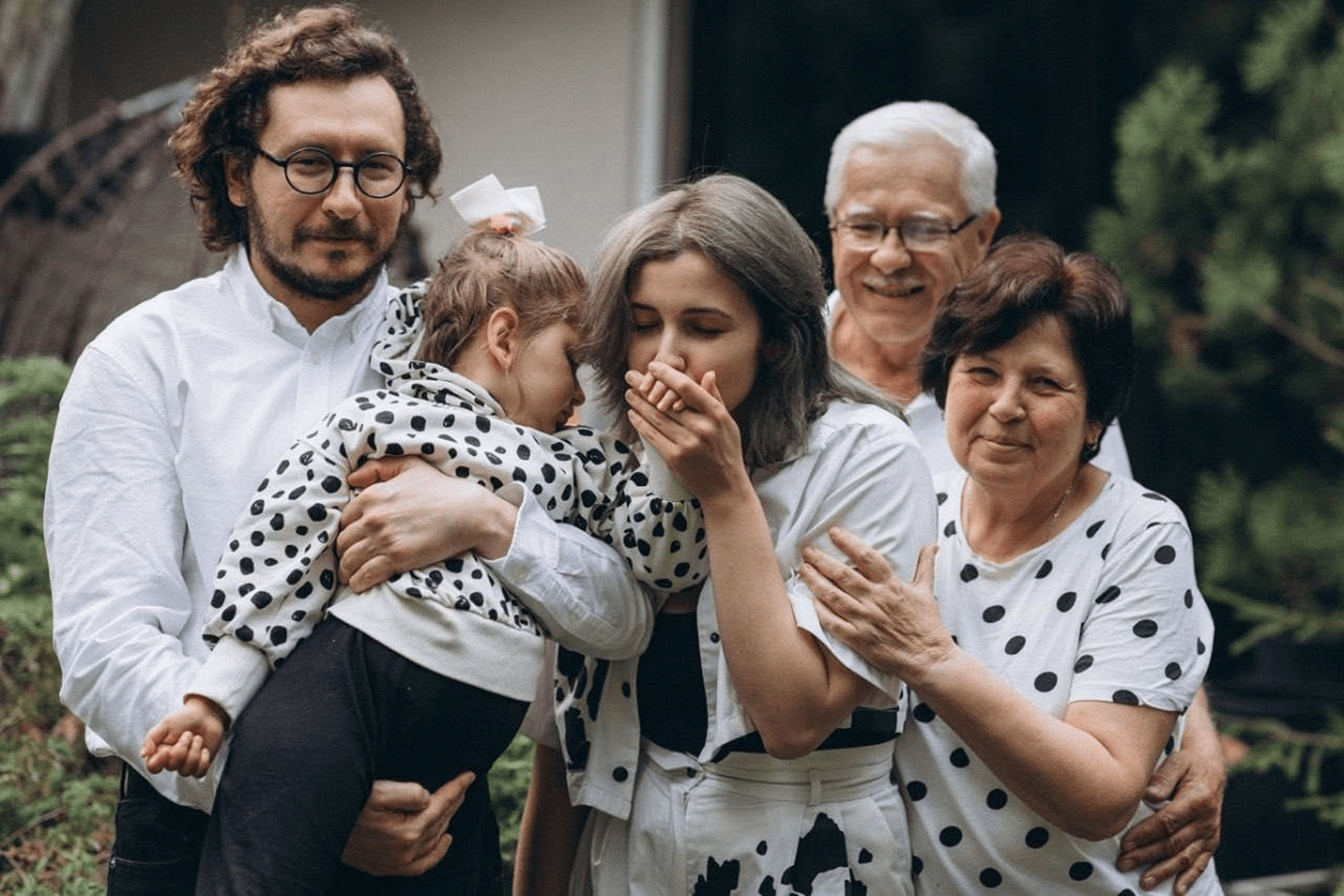 Niya Nikel with Eva and their family.