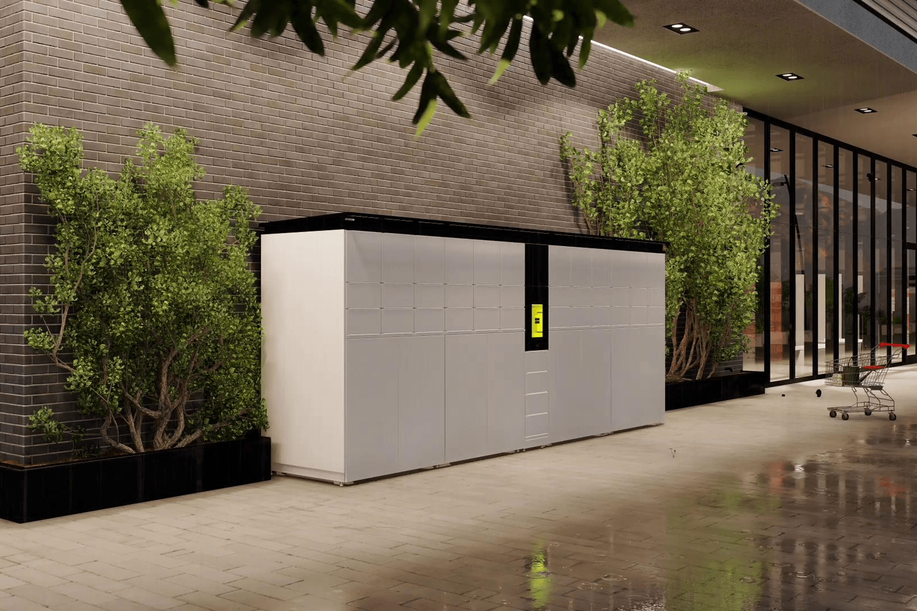 Parcel lockers.
