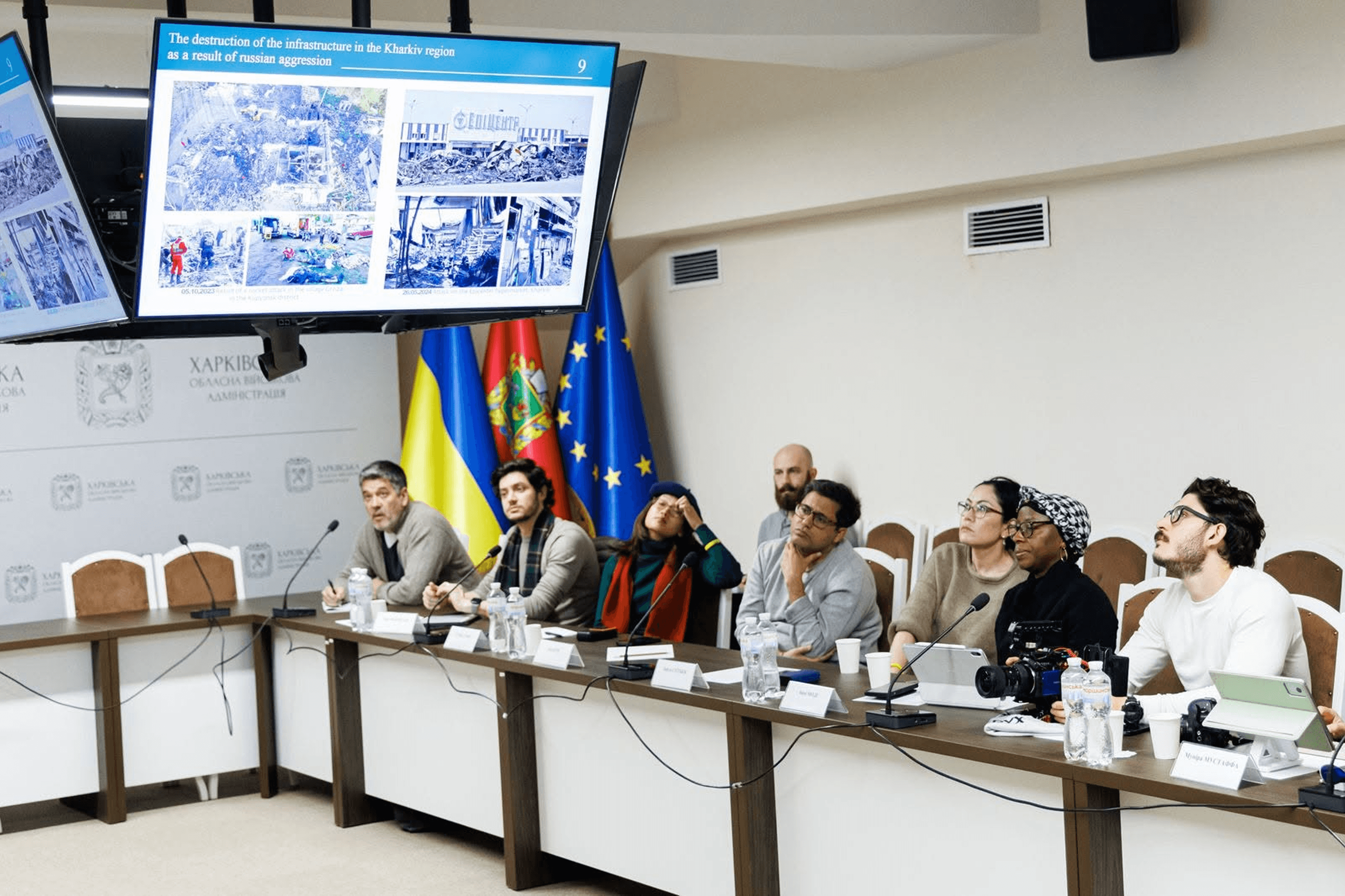 Participants of the international conference Crimea Global: Understanding Ukraine through the South during a visit to Kharkiv. November 2025.