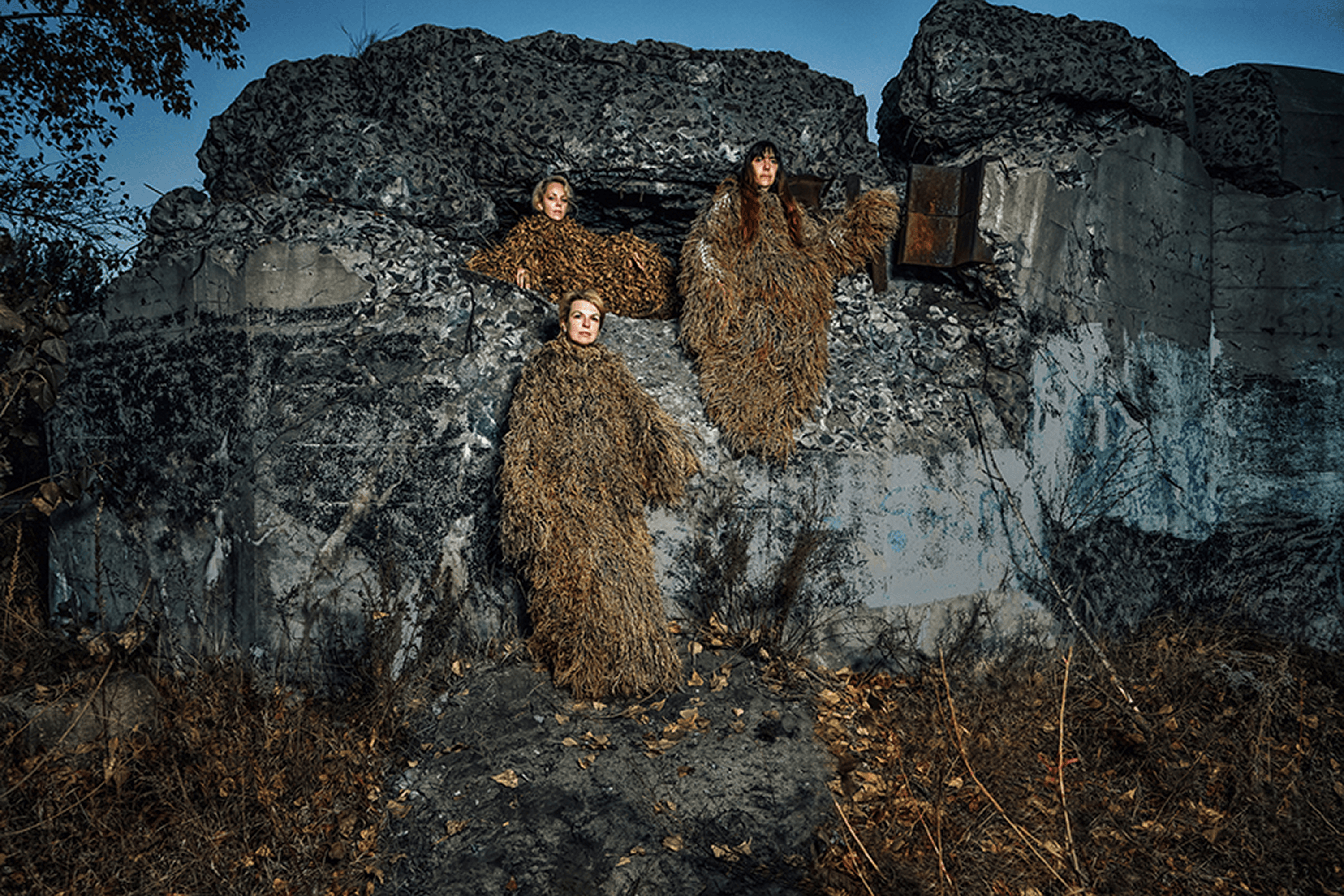 Series “Mavky. Camouflage” — about women from the village of Horenka in the Kyiv region who, after the occupation, formed the volunteer group “Horenska Mavky.” They weave camouflage nets and suits for soldiers, turning pain and loss into a strength that protects life.