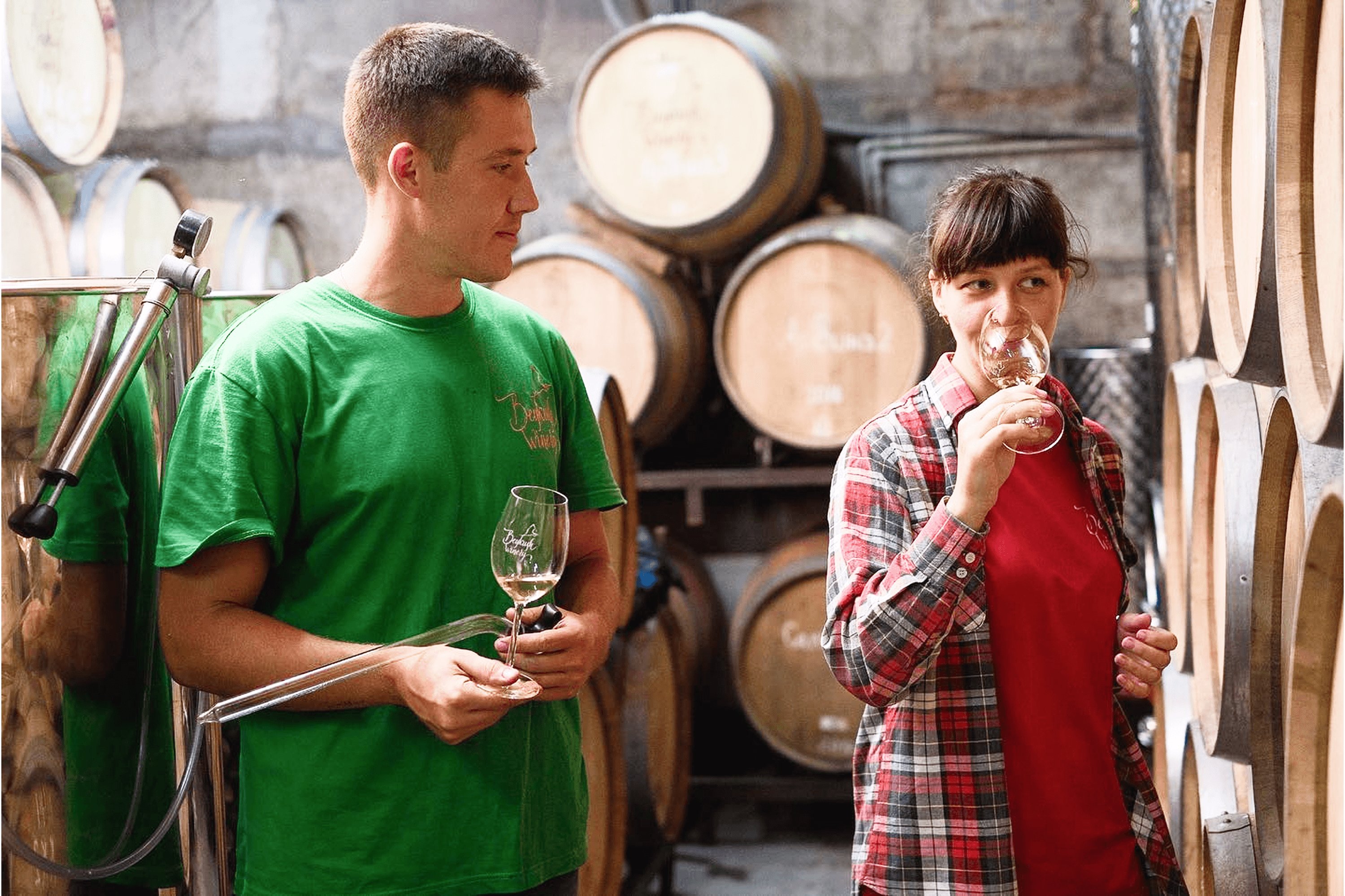 Scenes from the production at Beykush Winery.