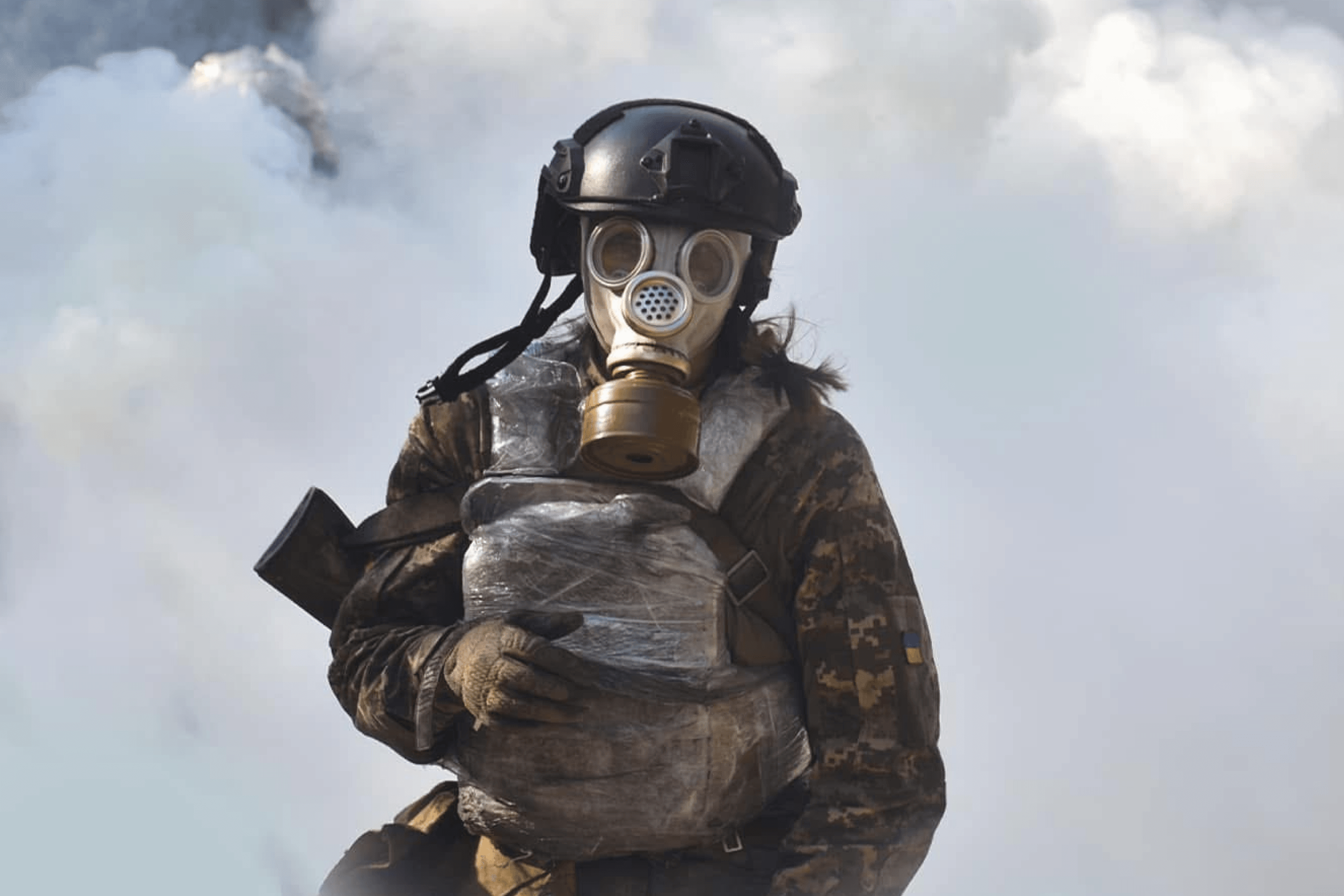 Women undergo military training at a higher military educational institution.