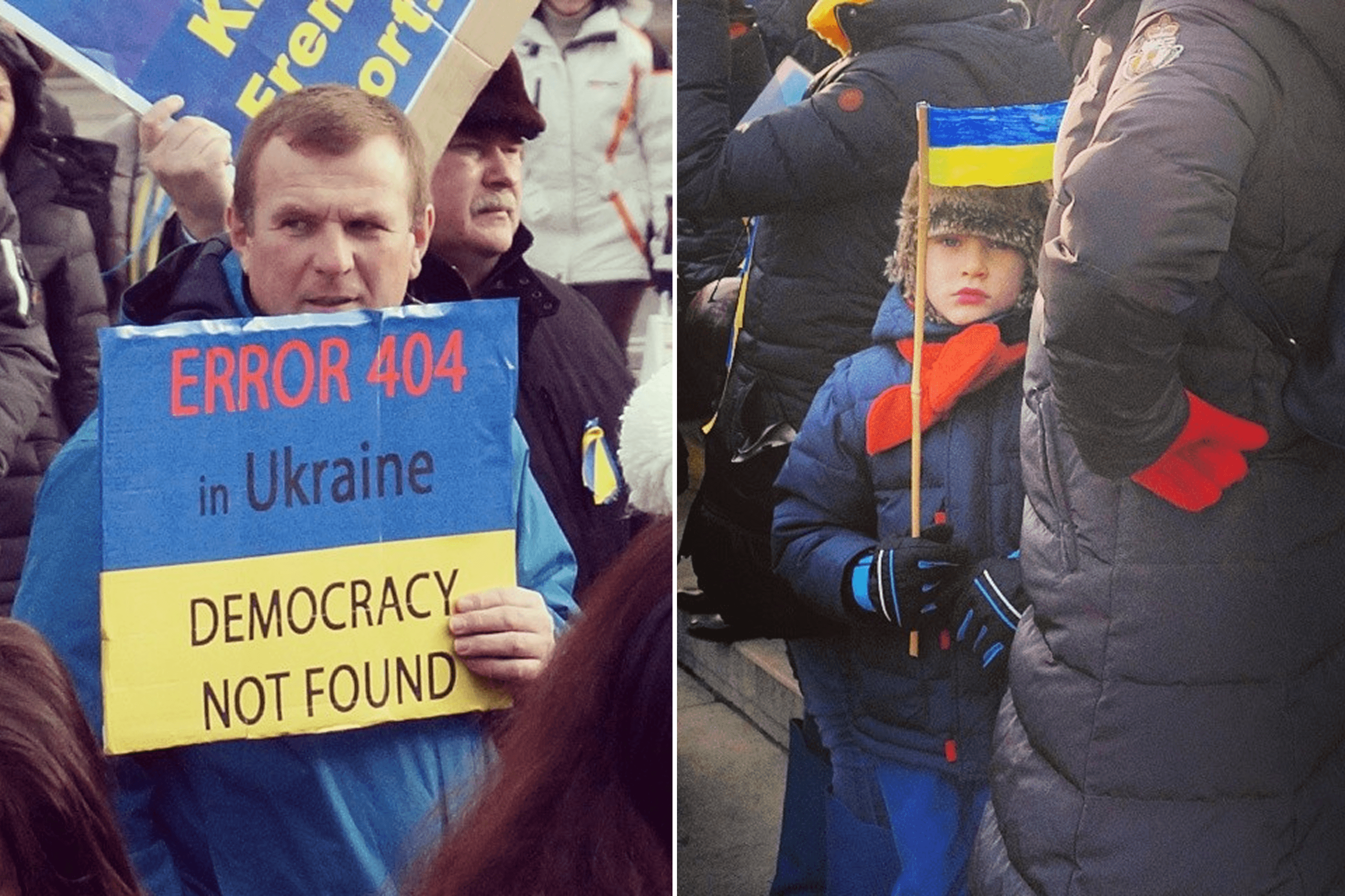 Ukrainians abroad also held rallies in support of Euromaidan. Vienna, Austria, December 8, 2013.