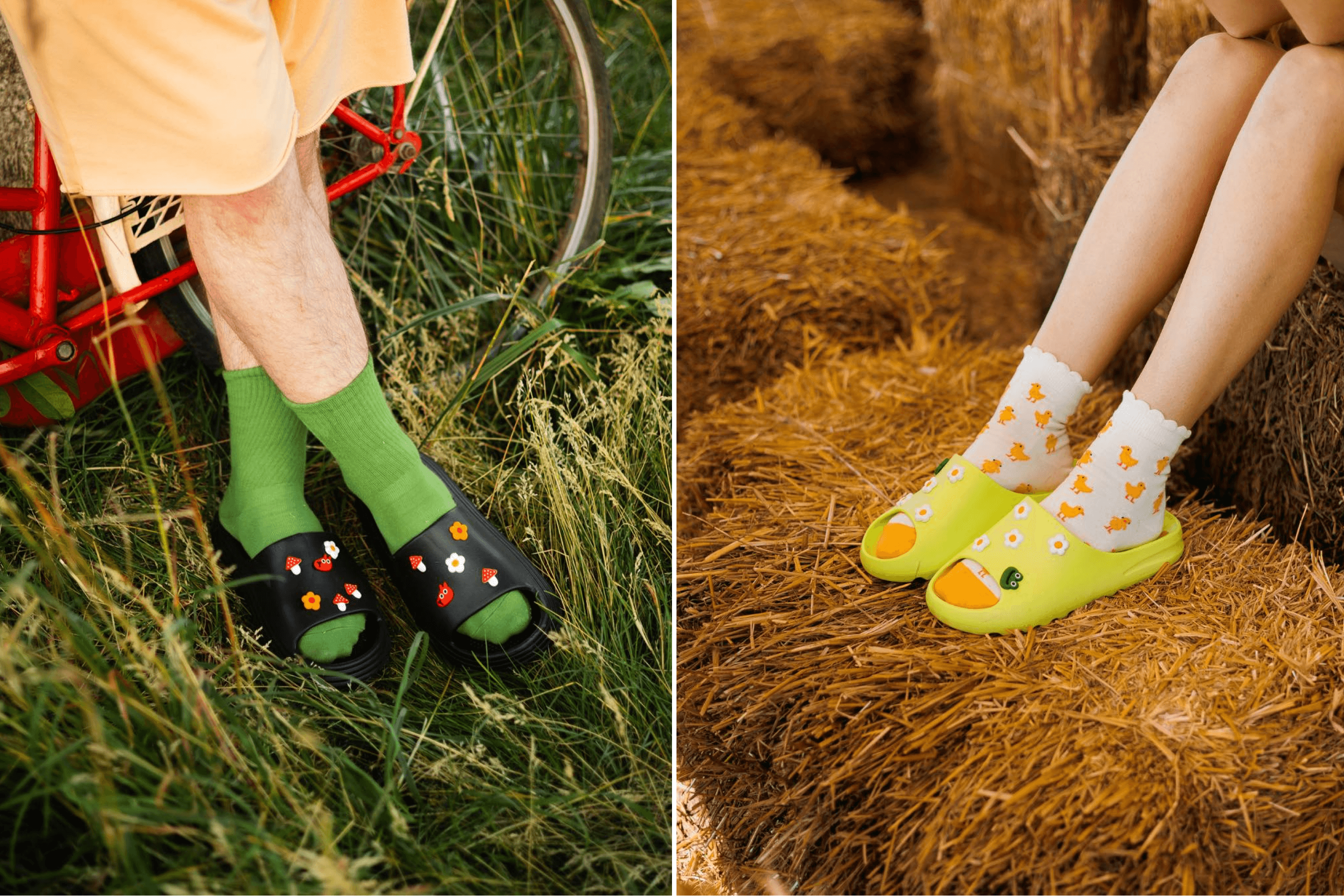 Slippers by the Dodo Socks brand.